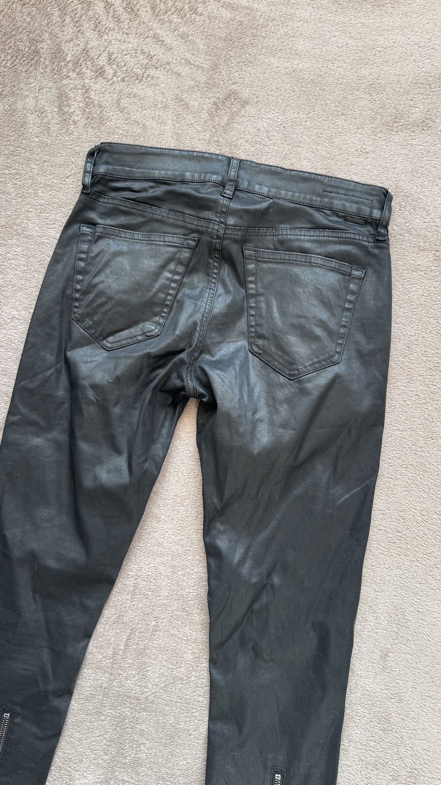 Japanese Brand Diesel Slandy Slim Skinny Jeans ysl hedi slimane wax biker Size 28" / US 6 / IT 42 - 2 Thumbnail