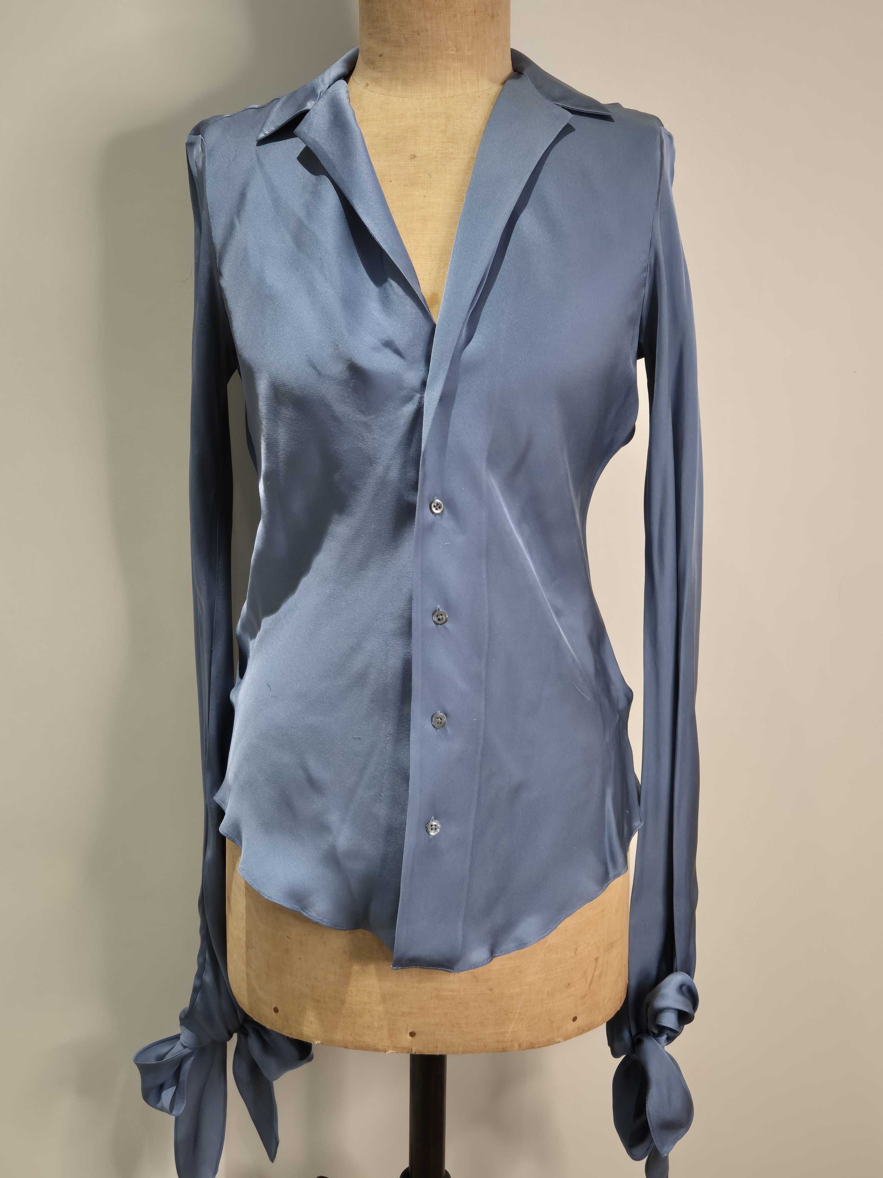 Ralph Lauren Ralph Lauren pure silk blouse with tie cuffed sleeves Size XS / US 0-2 / IT 36-38 - 1 Thumbnail