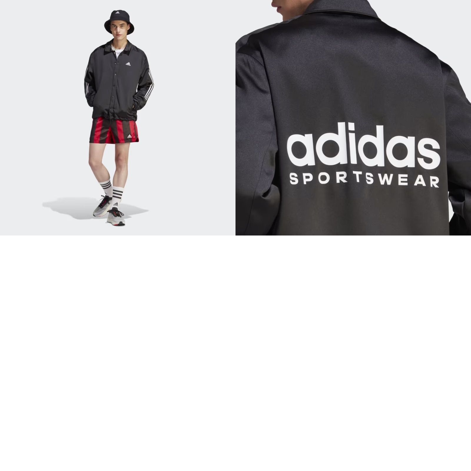 Adidas Adidas Jacket Mens S Originals Satin Coaches Black Solid Snap Sportswear IB8395 Size US S / EU 44-46 / 1 - 9 Thumbnail