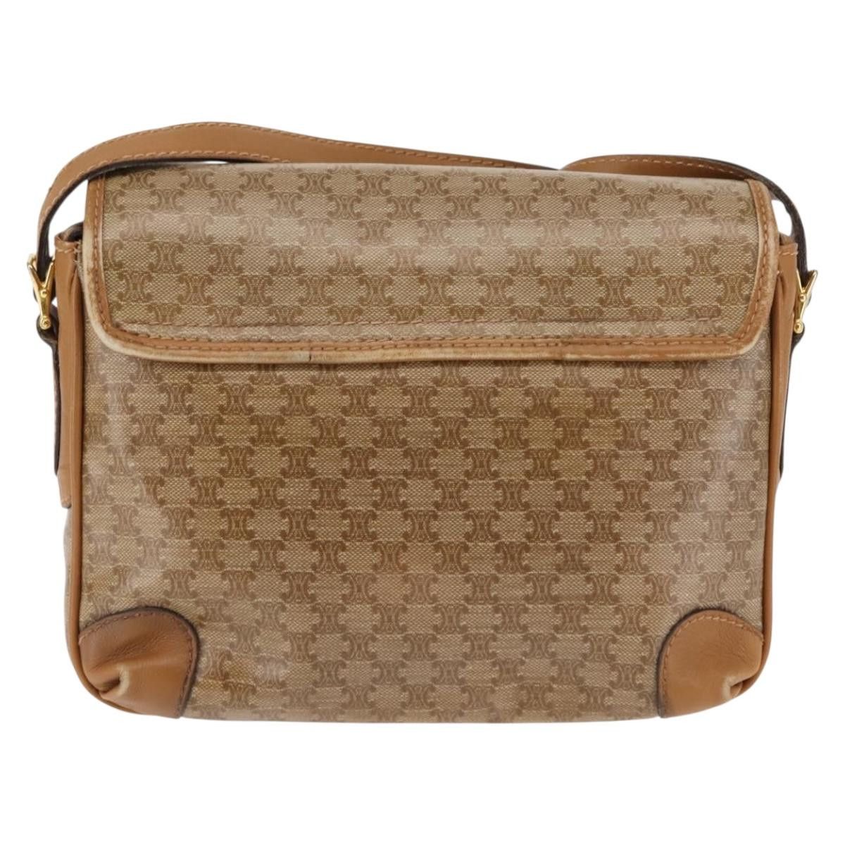 Celine CELINE Macadam Canvas Shoulder Bag Pvc Beige Gold Size ONE SIZE - 3 Thumbnail