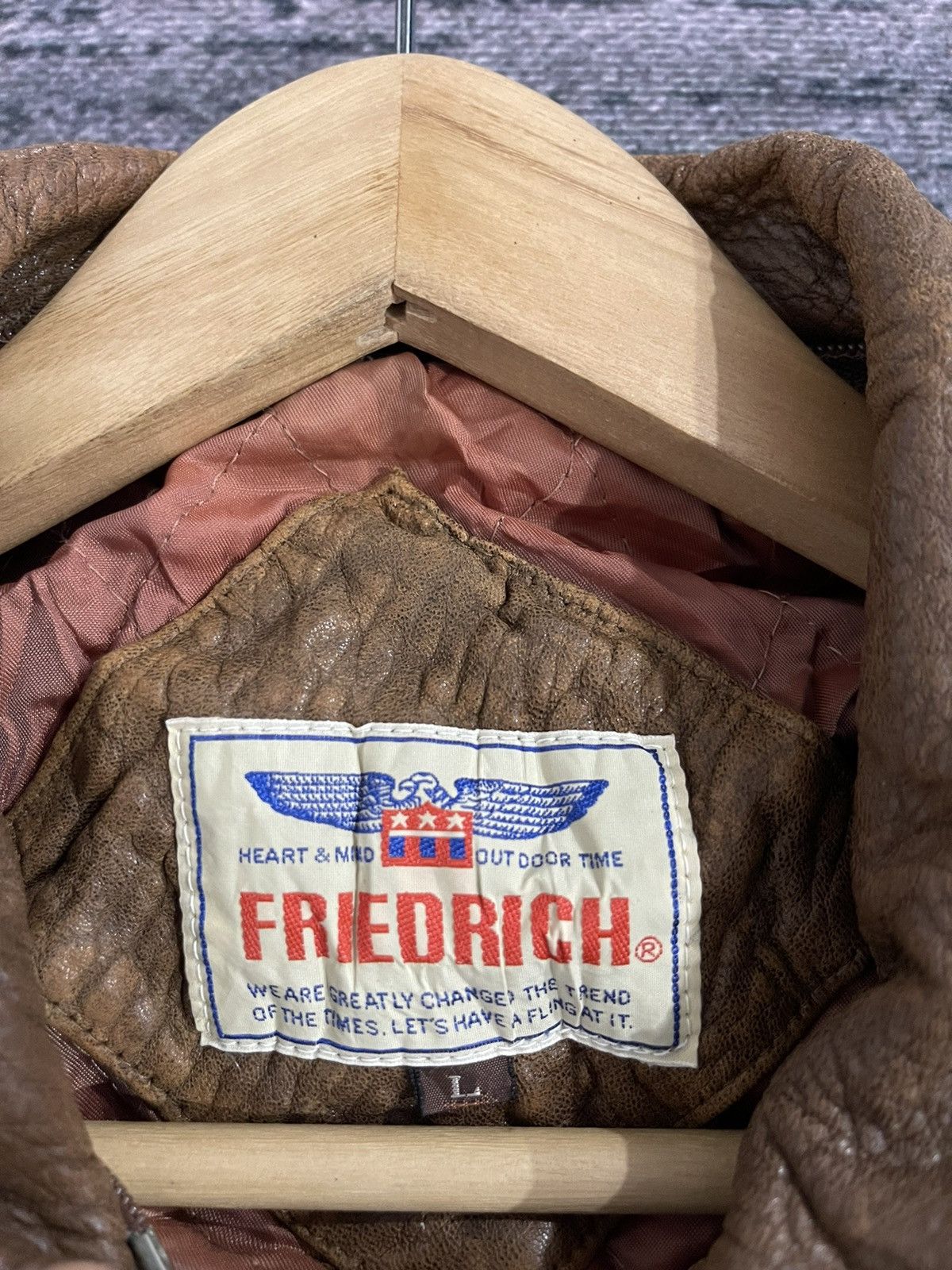 Vintage Vintage Friedrich Leather Bomber Jacket Size US L / EU 52-54 / 3 - 11 Thumbnail