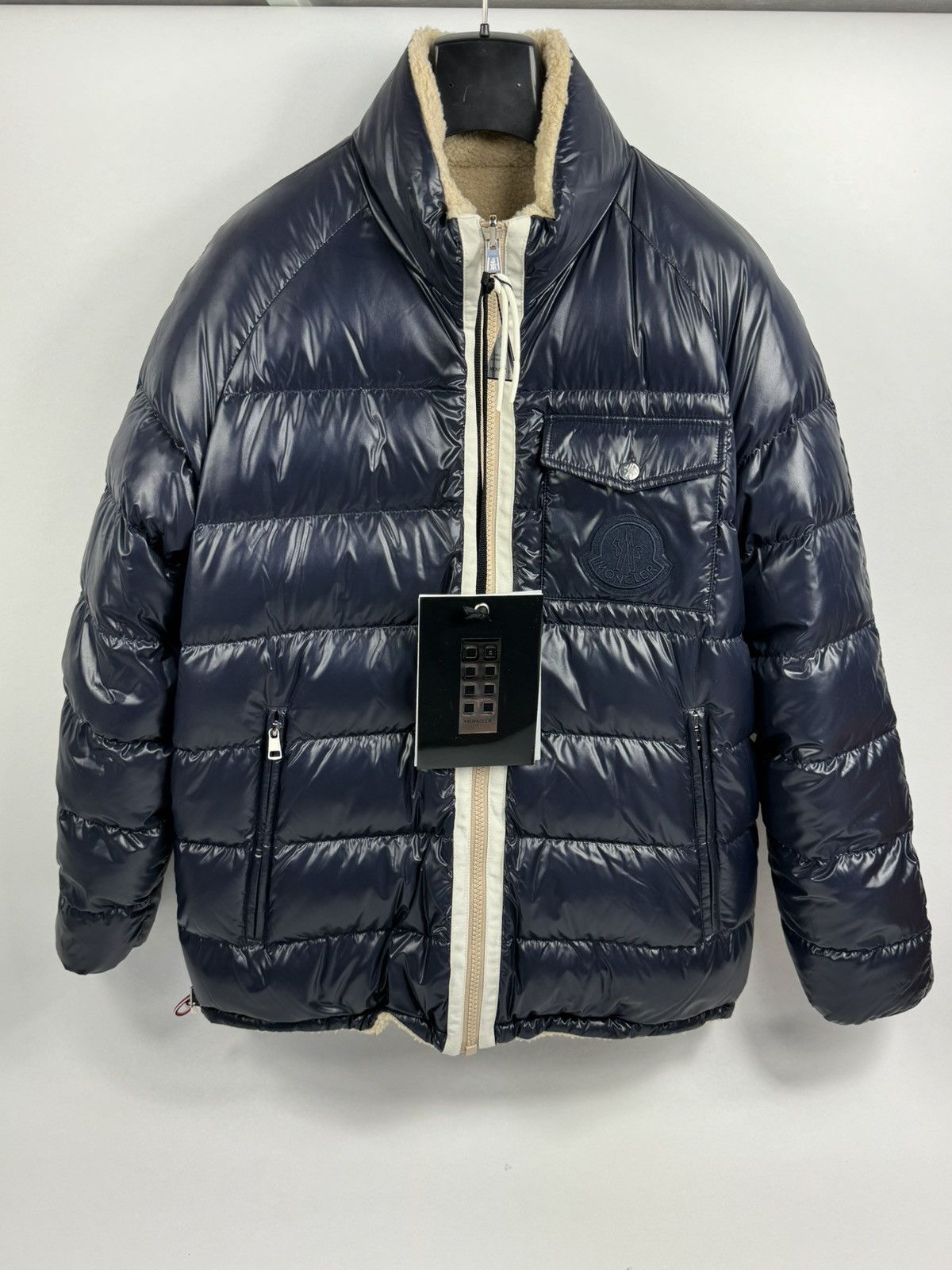 Pre-owned Moncler Genius Natural 2 Reversible Shell Down Jacket In Nav