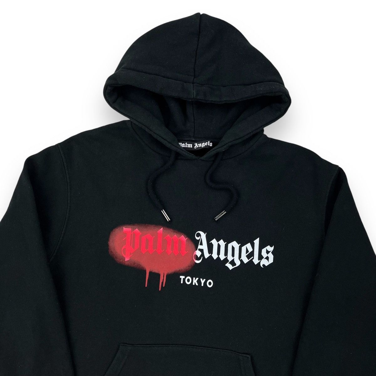 Palm Angels Palm Angels Spray Logo Black Hoodie Size US S / EU 44-46 / 1 - 1 Thumbnail