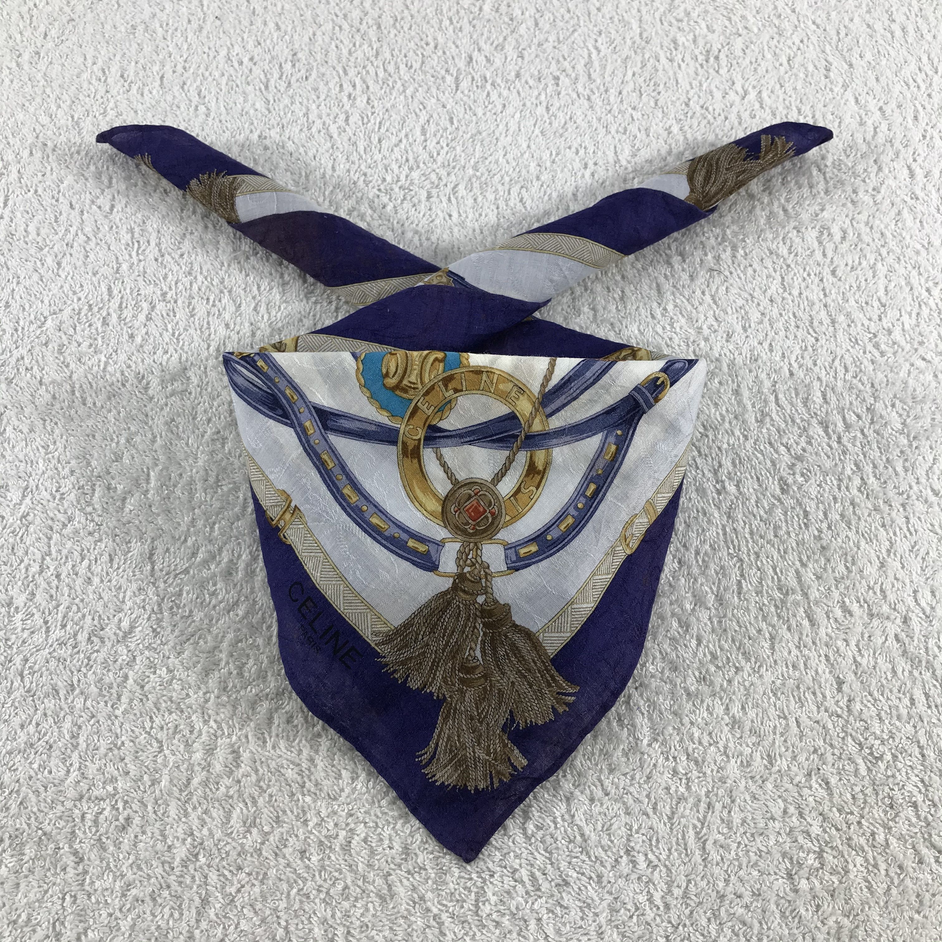 Celine × Vintage Celine Bandana / Handkerchief / Neckerchief - S052 Size ONE SIZE - 3 Thumbnail