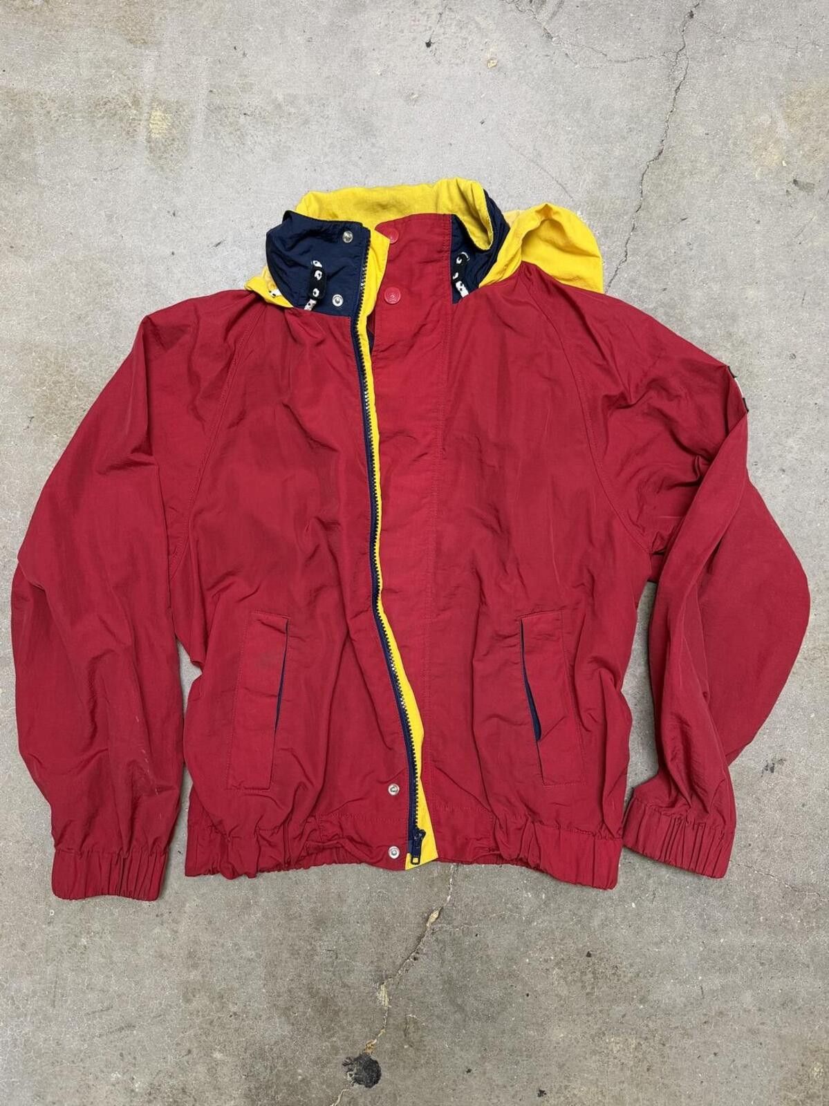 Tommy Hilfiger Vintage 1990s Tommy Hilfiger Windbreaker Jacket with hood Size US M / EU 48-50 / 2 - 5 Thumbnail
