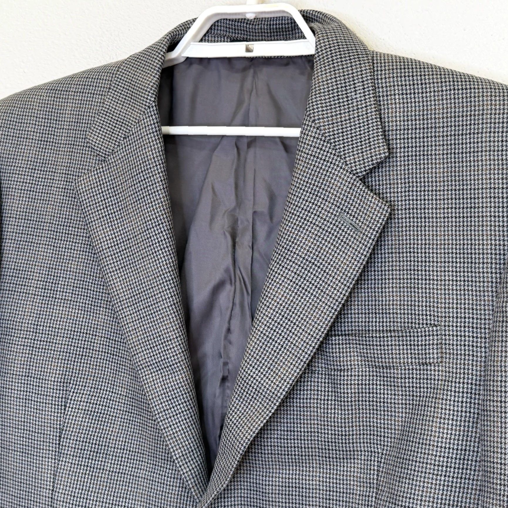 Ralph Lauren Lauren Ralph Lauren Blazer Men 44R Houndstooth Silk Wool Multicolor Two Button Notch Lapel Mens Size 44R - 2 Thumbnail