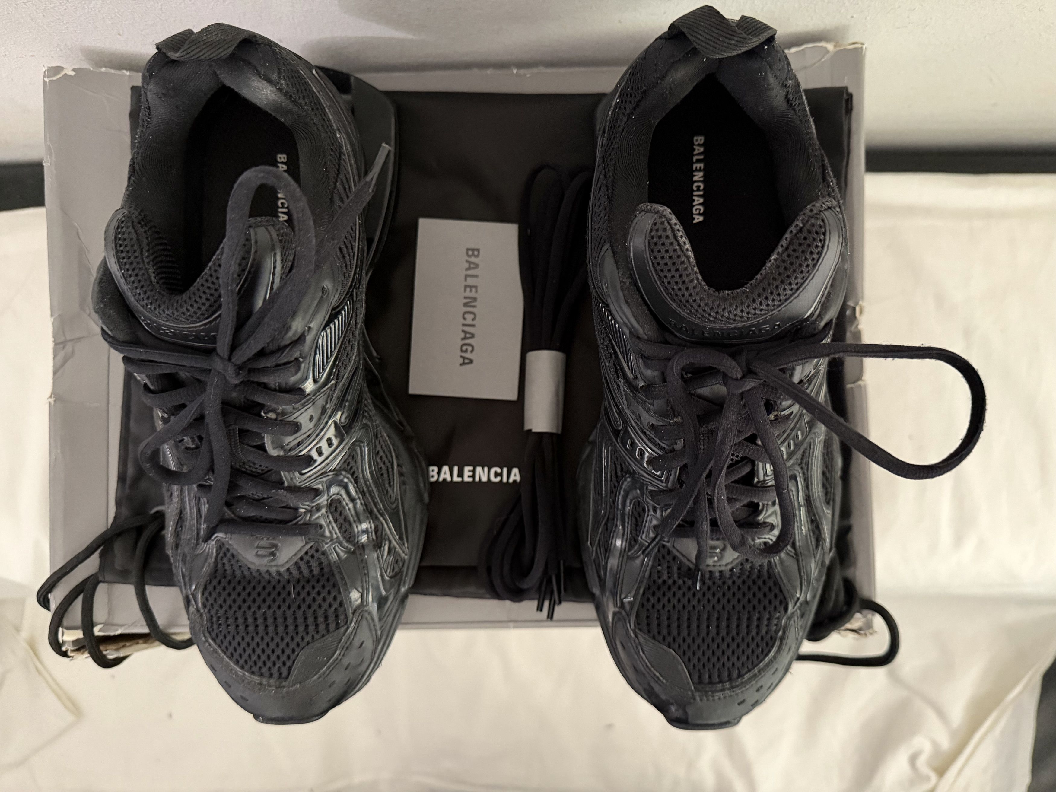 Balenciaga Suspended Heel Black Mesh Sneakers Size US 8 / EU 41 - 9 Thumbnail