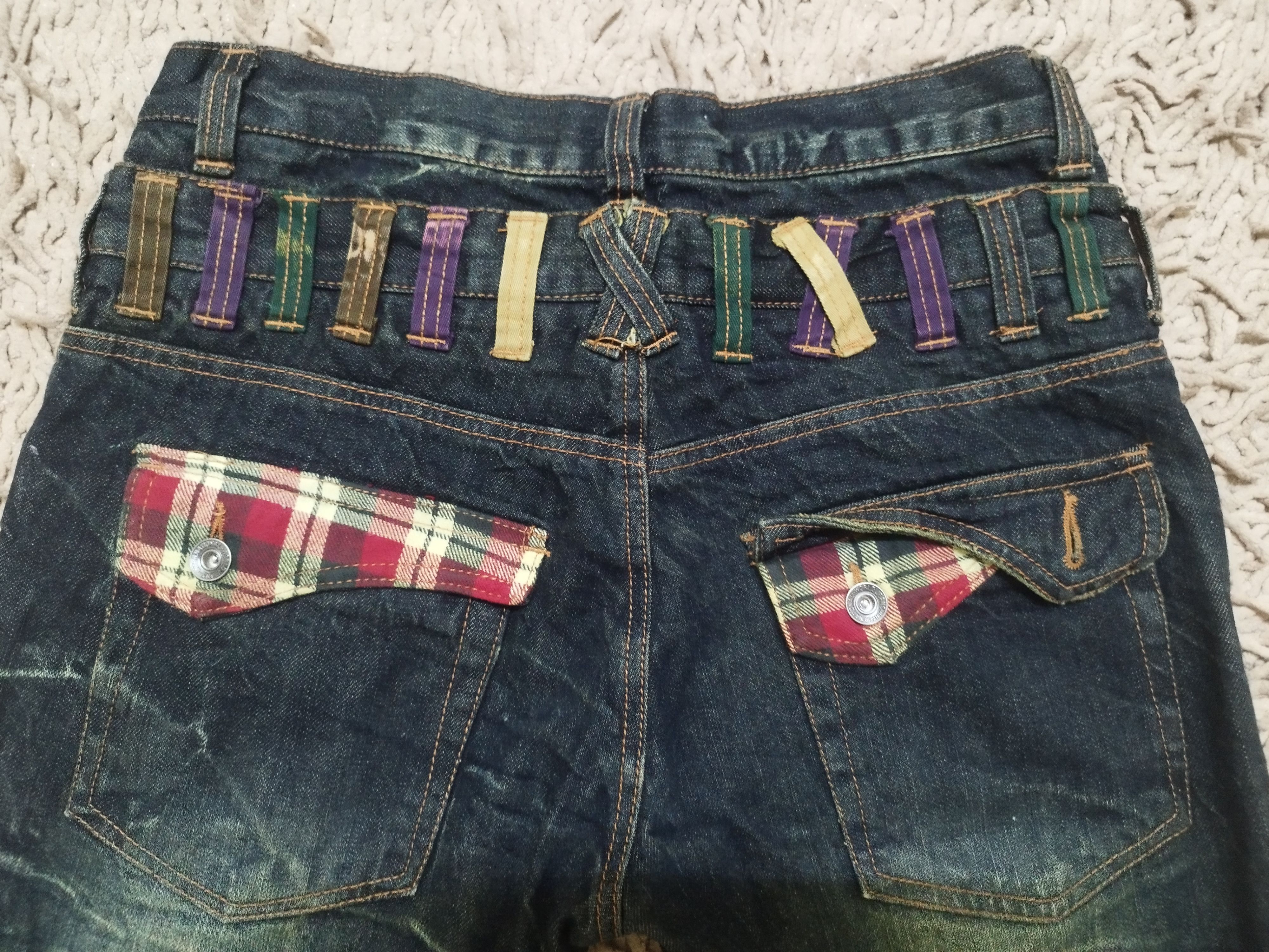 GOSTAR DE FUGA × Hysteric Glamour Nylaus Japan Double Waist Jeans Size US 32 / EU 48 - 9 Thumbnail