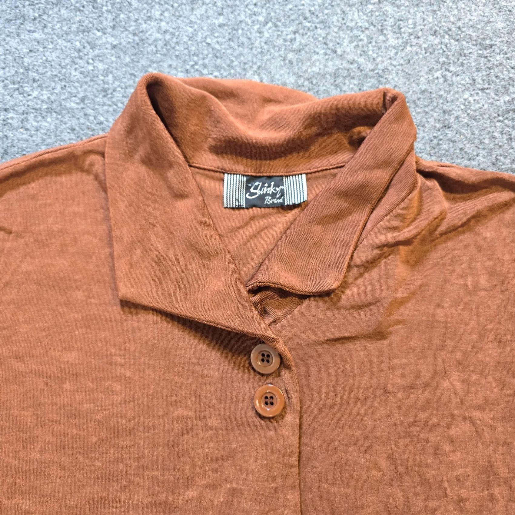 J Brand Slinky Brand Cardigan Womens XL Brown Long Sleeve Stretchy Knit Top Shirt Womens Cardigan - Size XL / US 12-14 / IT 48-50 - 3 Thumbnail