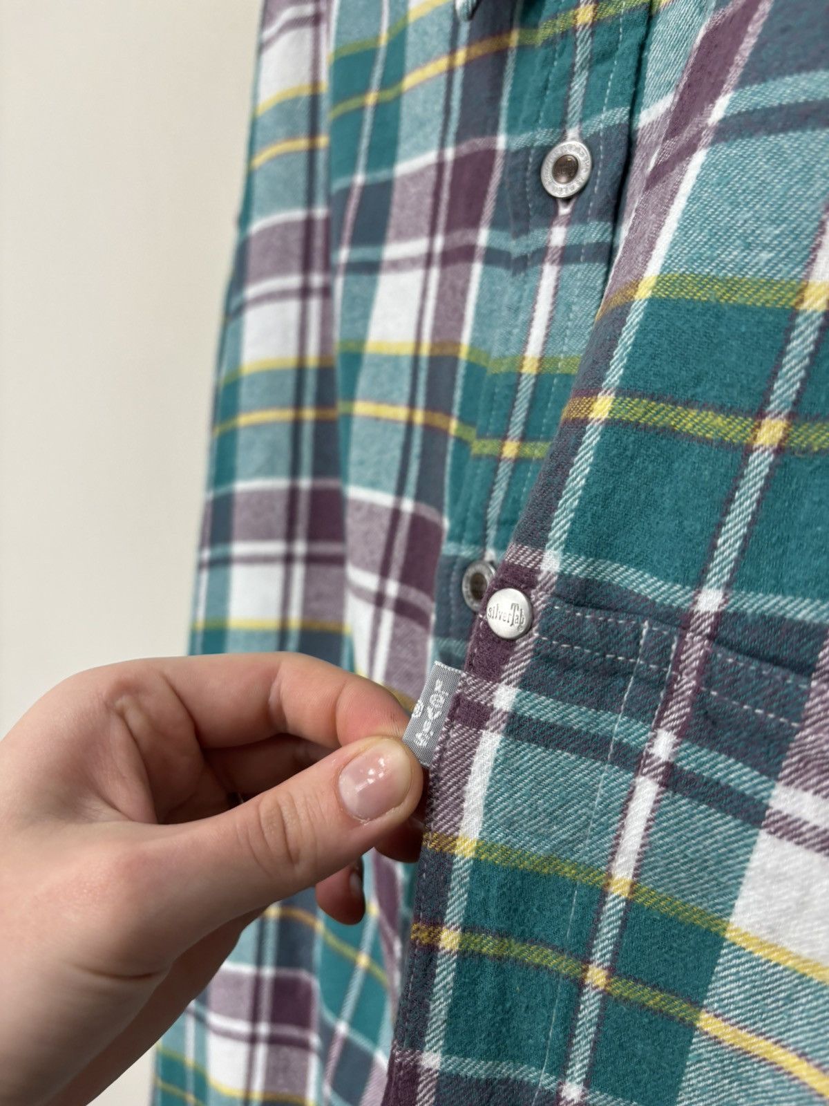 Levi's Levi’s Silver Tab Oversized Men’s Plaid Check Flannel Shirt Size US XL / EU 56 / 4 - 6 Thumbnail