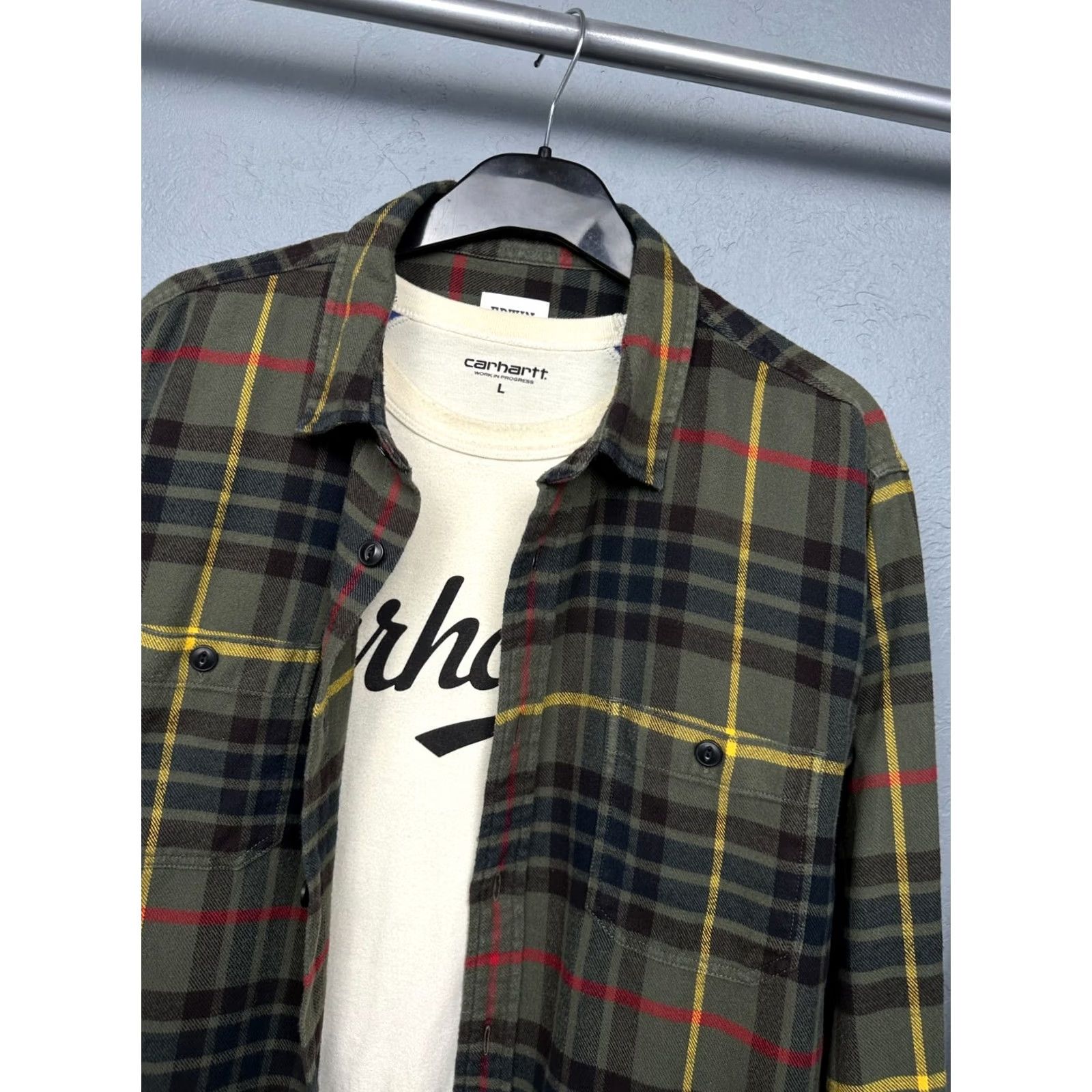 Edwin Edwin Mens Labour Flannel Plaid Shirt L Size US L / EU 52-54 / 3 - 2 Thumbnail