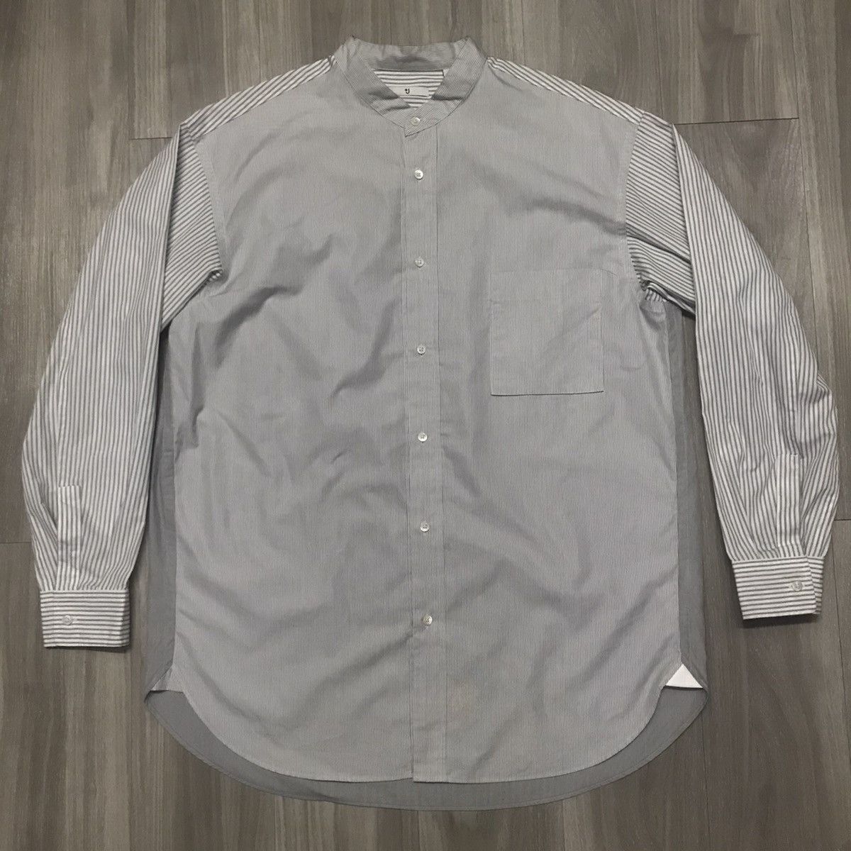 Jil Sander × Uniqlo JILL SANDER X UNIQLO - Mandarin Collar Two Tones Wide Shirts Size US L / EU 52-54 / 3 - 10 Thumbnail