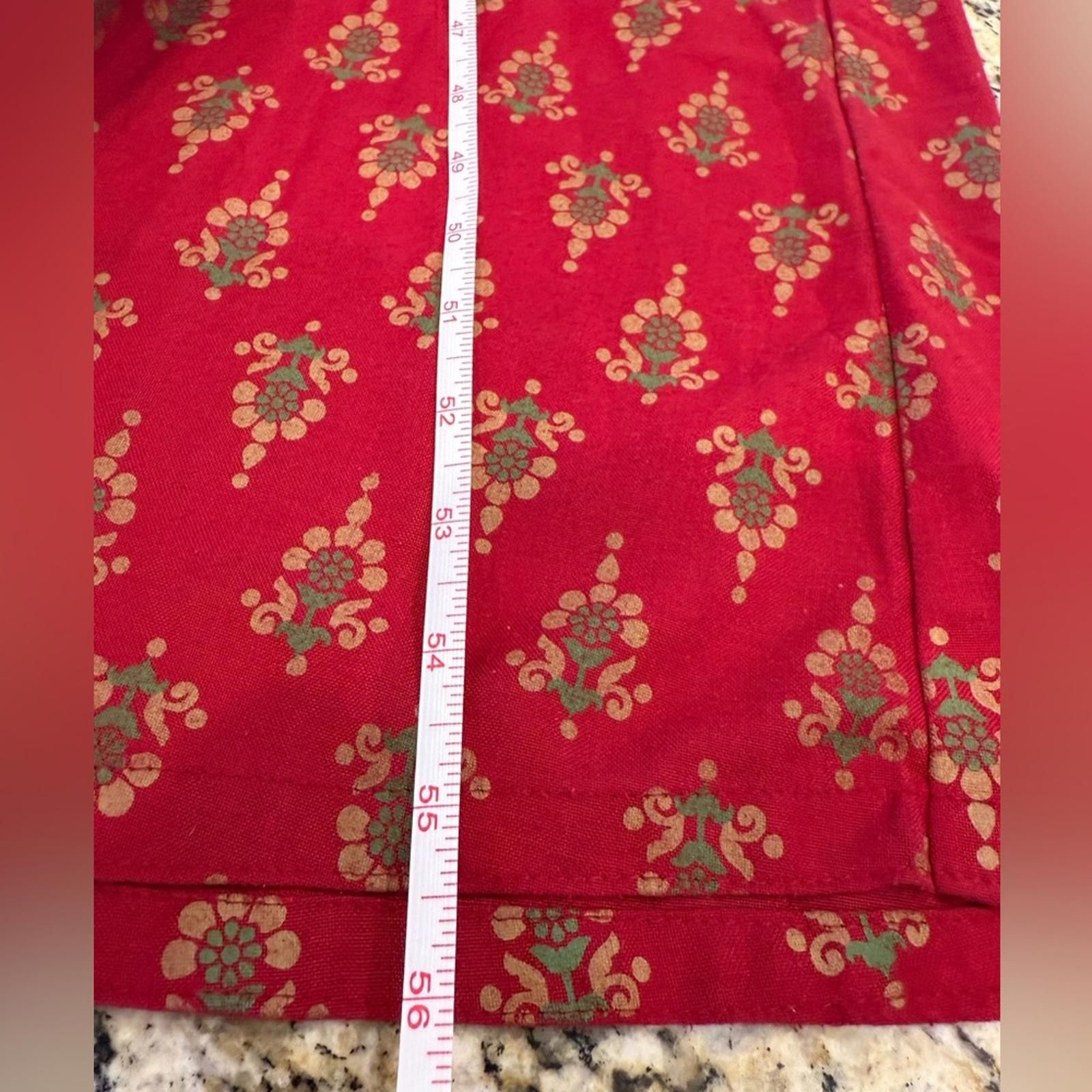 Other Sarra red embroidered ornate maxi sari with pockets SZ 38 Size M / US 6-8 / IT 42-44 - 10 Thumbnail