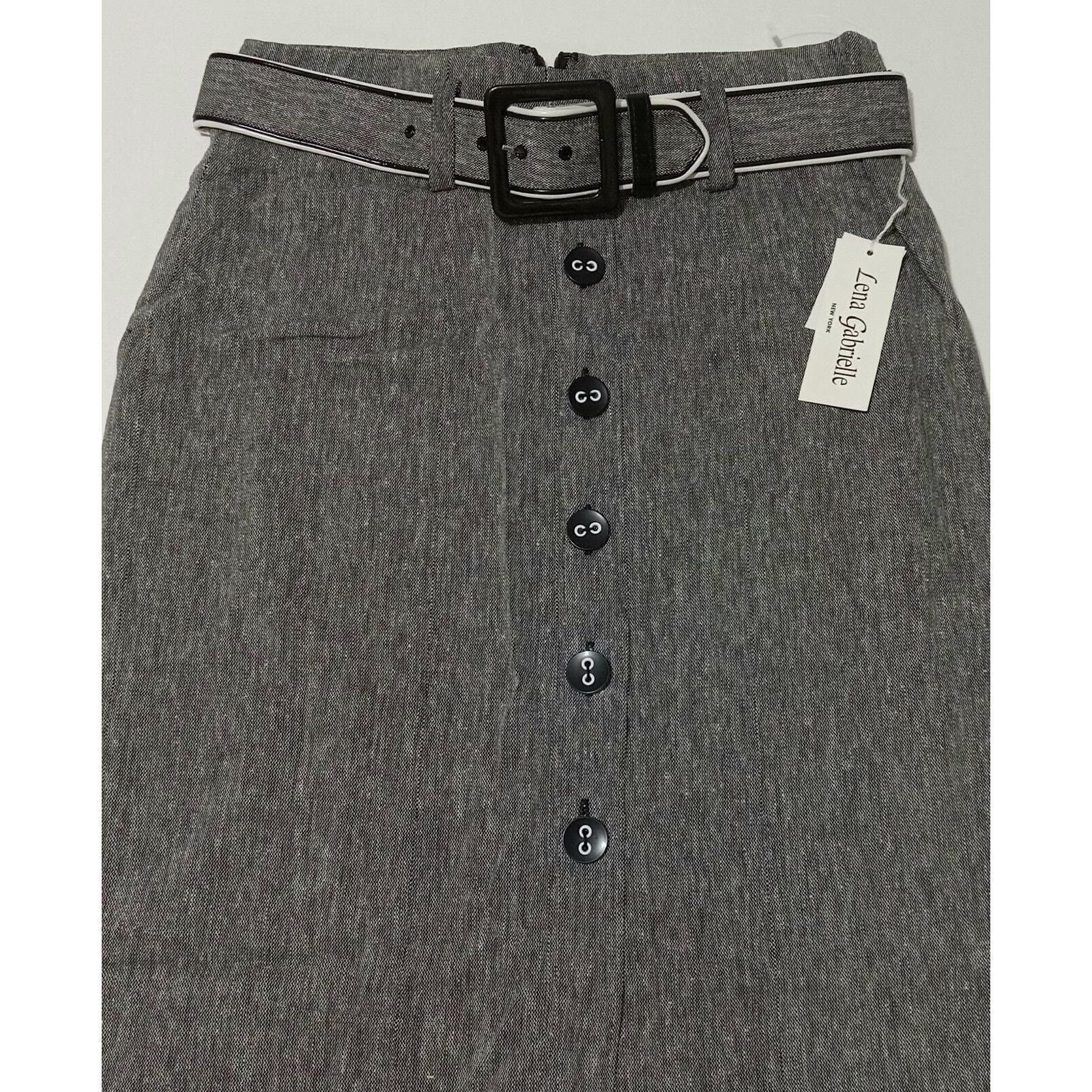 & Other Stories Lena Gabrielle New York Skirt 6 Womans Straight Button Front Size 28" / US 6 / IT 42 - 3 Thumbnail