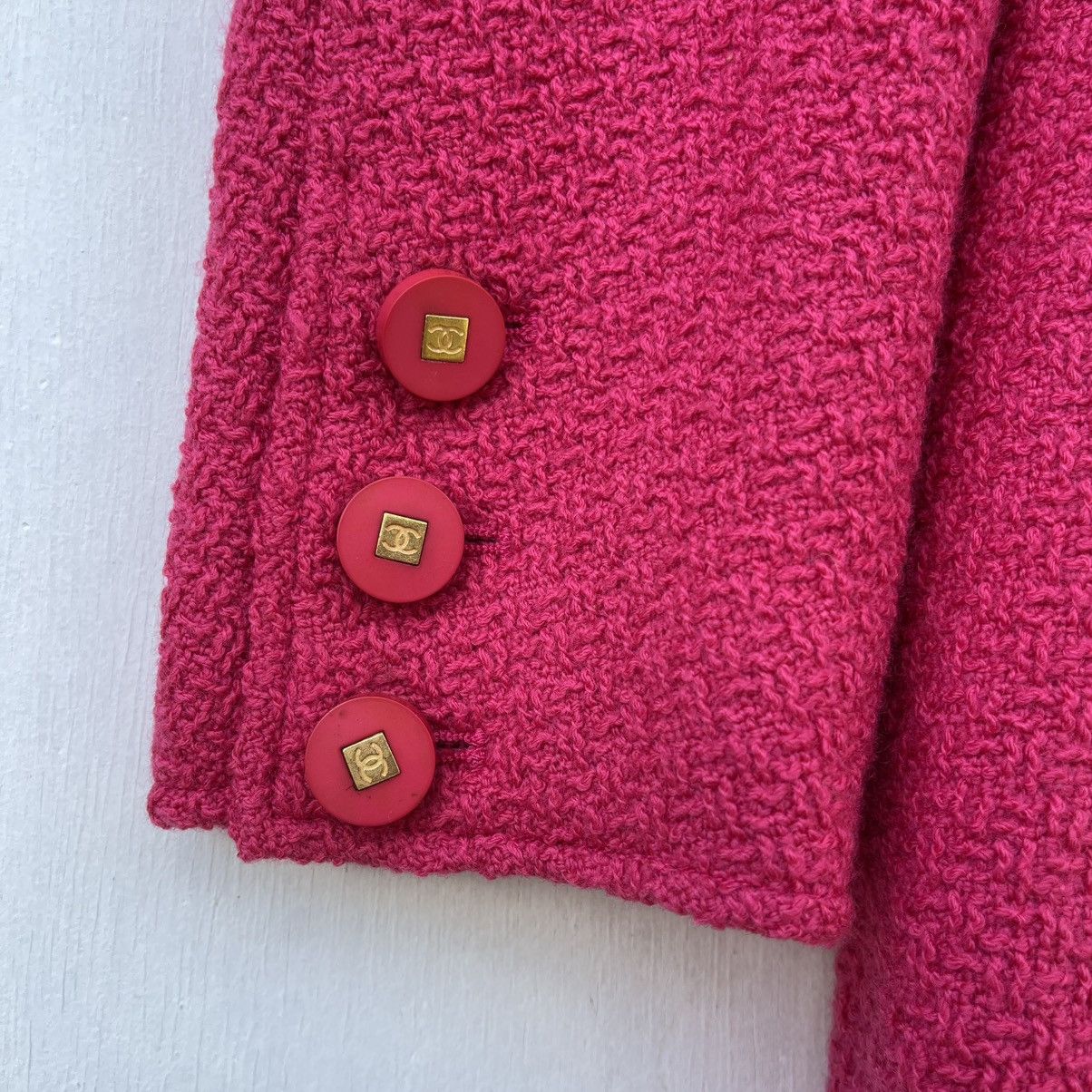 Chanel Chanel Pink Wool Blazer Button Ladies Size XS / US 0-2 / IT 36-38 - 9 Thumbnail