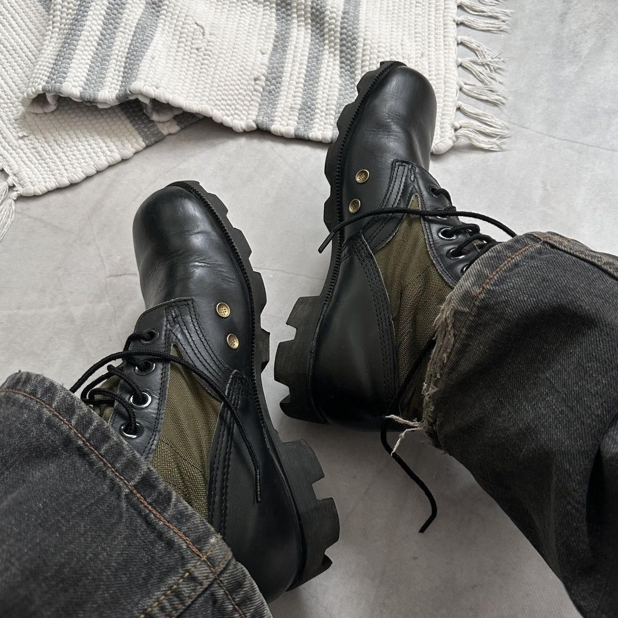 Dirk Bikkembergs Vintage Ro Search Combat Military Jungle Boots Vietnam War Size US 8.5 / EU 41-42 - 5 Thumbnail