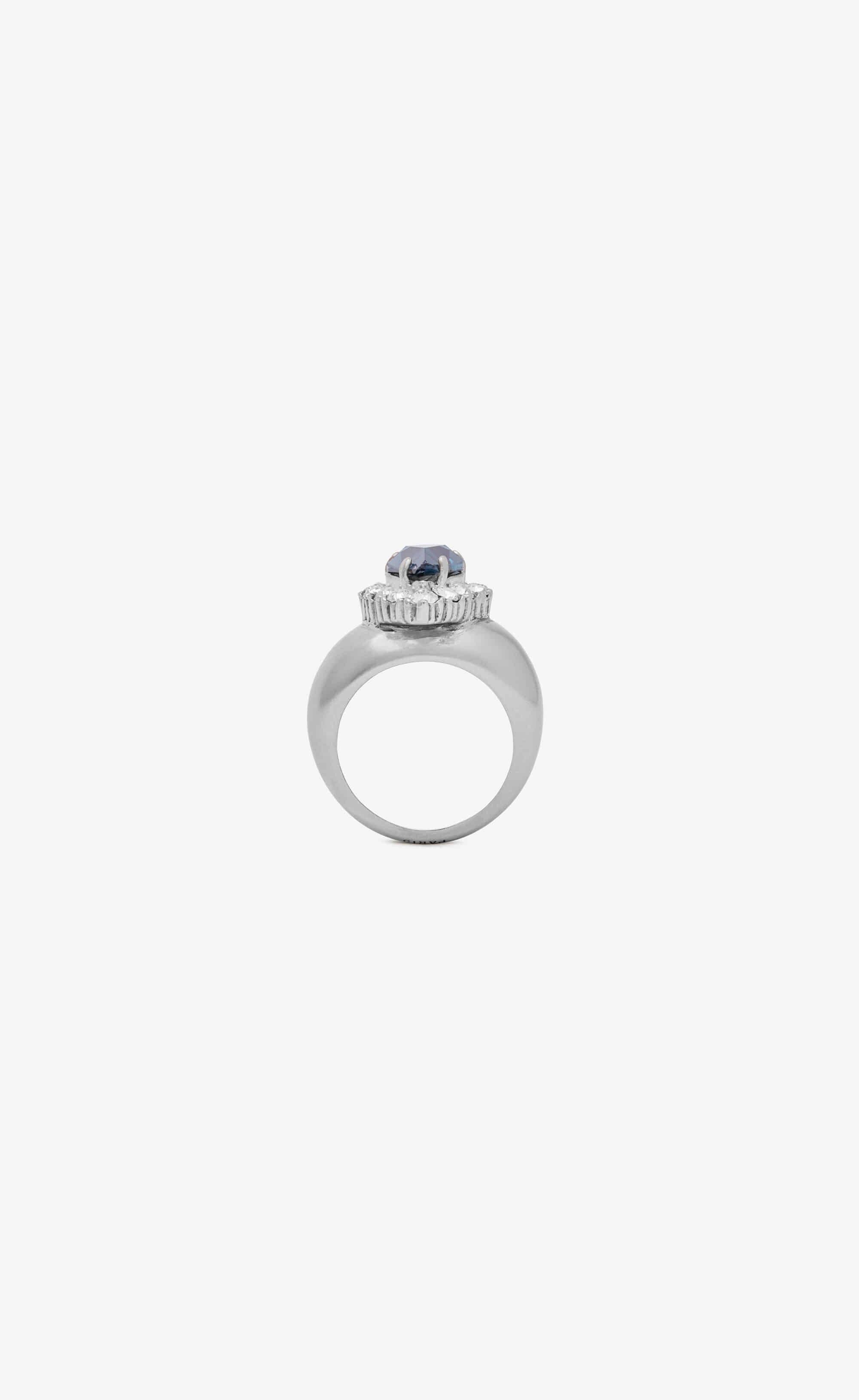 Saint Laurent Paris o1s1wg110325 Size: 07 / 715910 Emerald Princess Ring Metal Size ONE SIZE - 2 Thumbnail