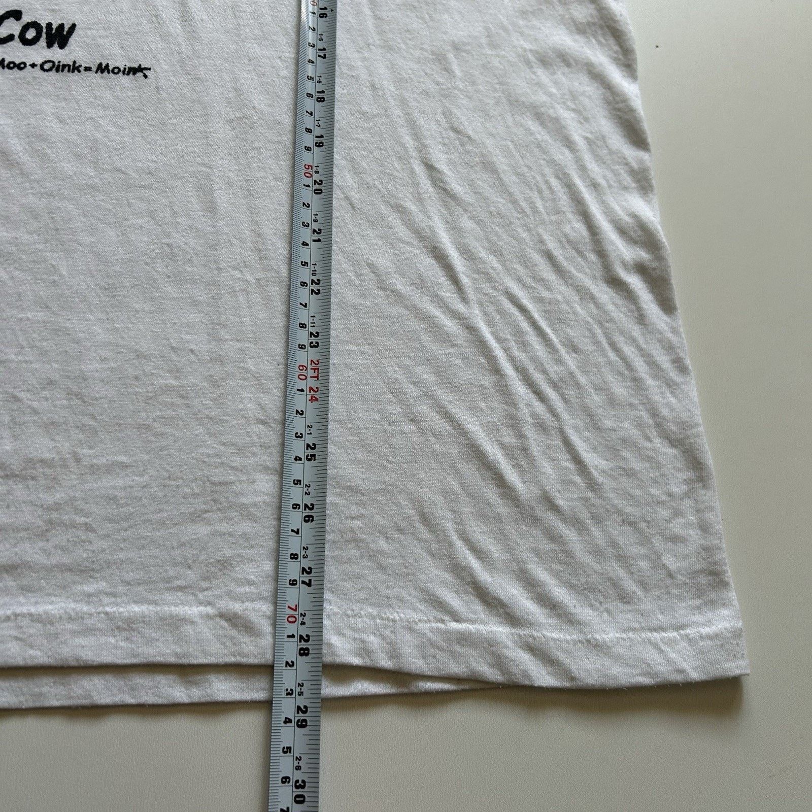 Vintage Vintage 90s Evil Cow T Shirt XL White Funny Animal Art Rare Size US XL / EU 56 / 4 - 5 Thumbnail
