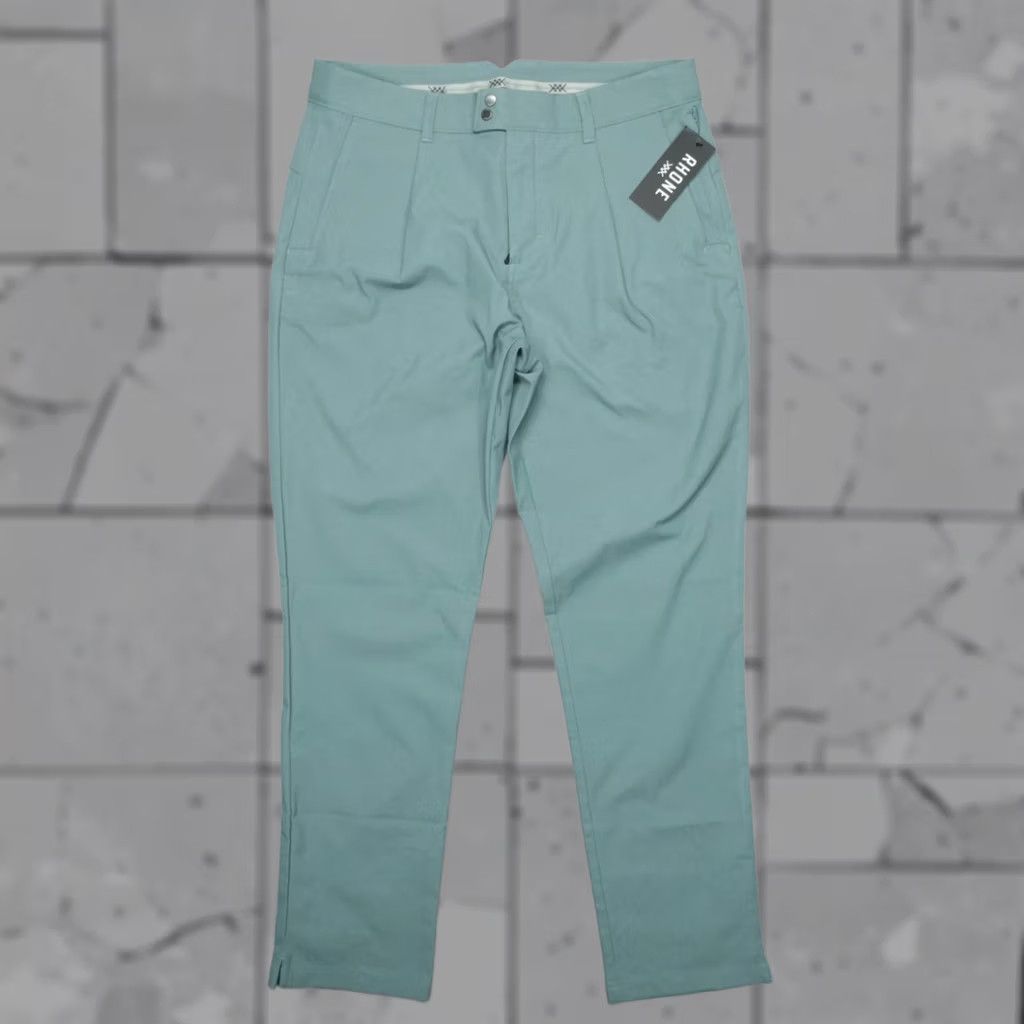 Rhone Rhone Golf Tour Trouser Pants Tidal Green 33x30 Classic Fit Performance Men Pants Chino Stretch Water Resistant Varied Seasons Pocket Logo Size US 33 - 1 Thumbnail
