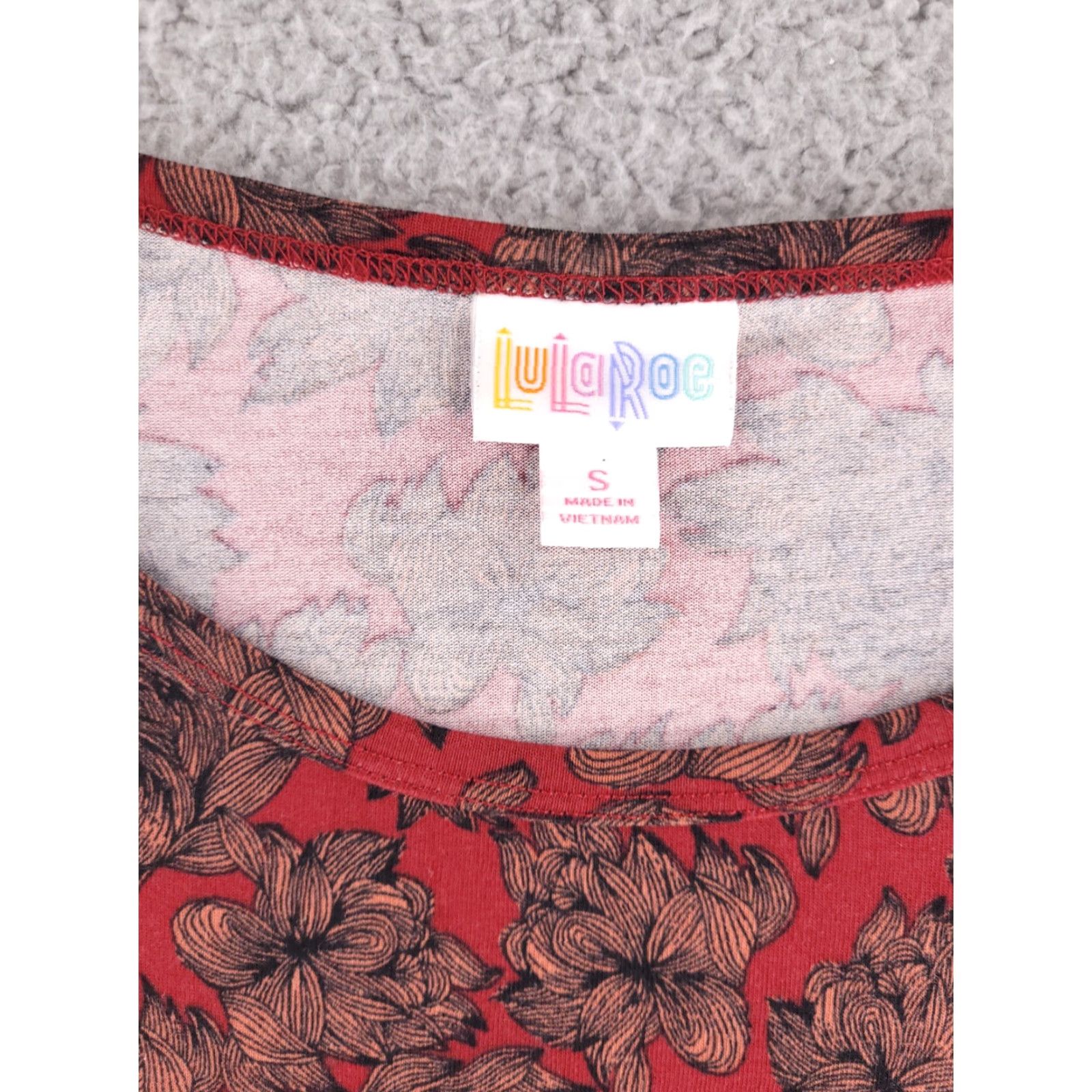 Vintage LulaRoe Floral Print Dress Womens Small Red Dress Midi Floral Pattern Women S Red LuLaRoe Pencil Dress Size S / US 4 / IT 40 - 2 Thumbnail