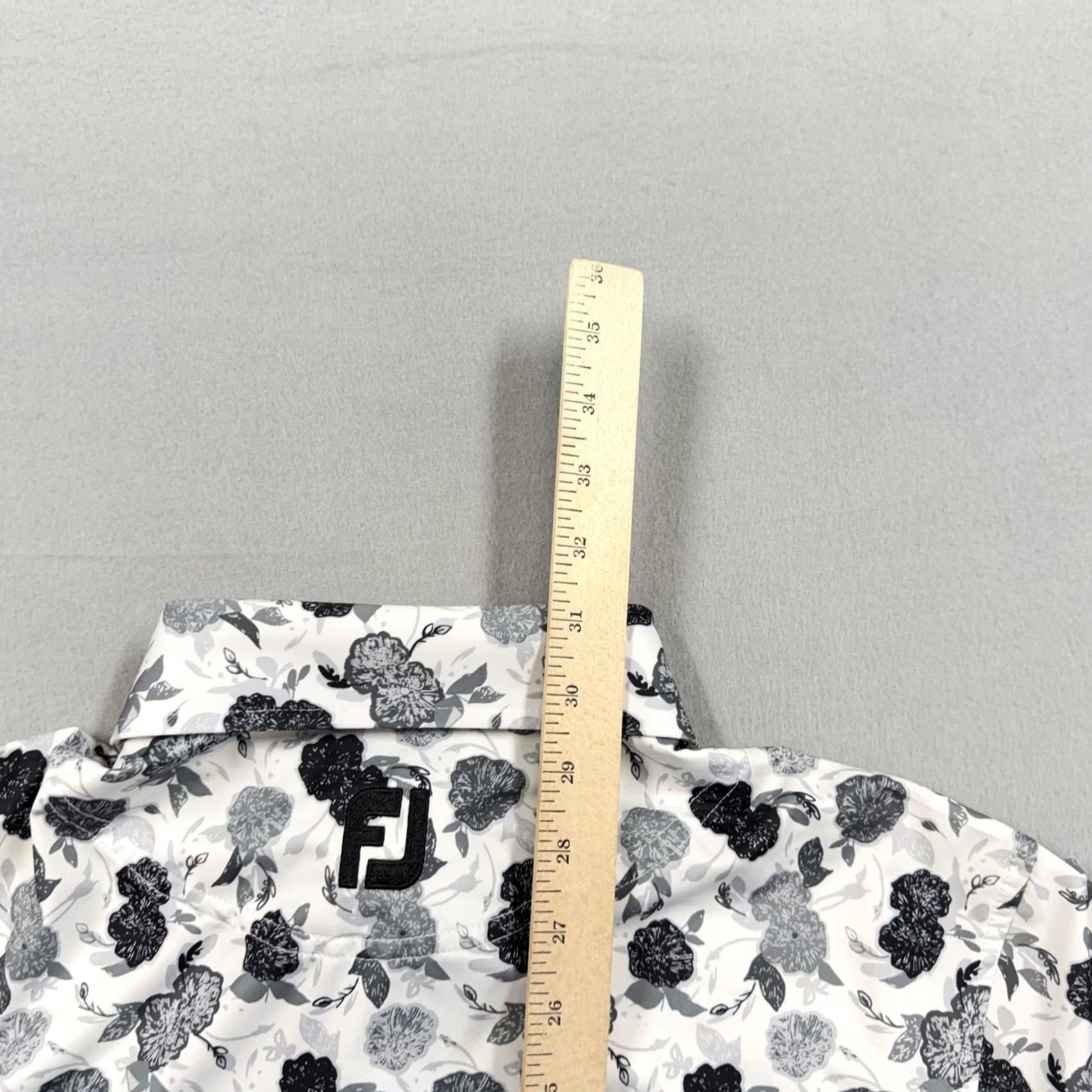 Footjoy FootJoy Golf Polo Shirt Mens S Floral Print Performance Short Sleeve Polo White Size US S / EU 44-46 / 1 - 6 Thumbnail