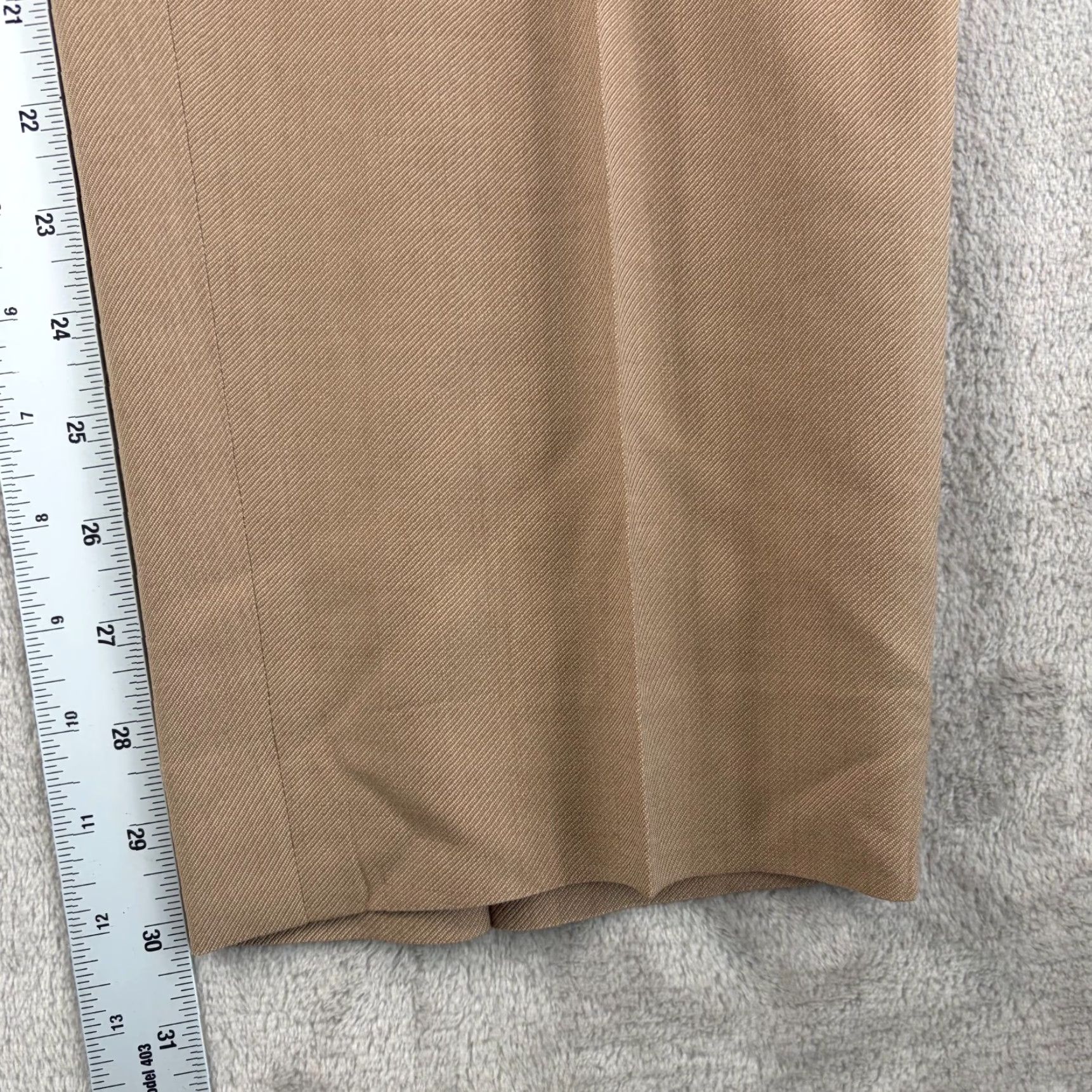 Canali Canali Flat Front Dress Pants Brown 100% Wool Men 36x30 Straight Regular Stretch Zip Pockets Dry Clean Only Italy 80s 90s Wedding City Preppy USA Size US 36 / EU 52 - 6 Thumbnail