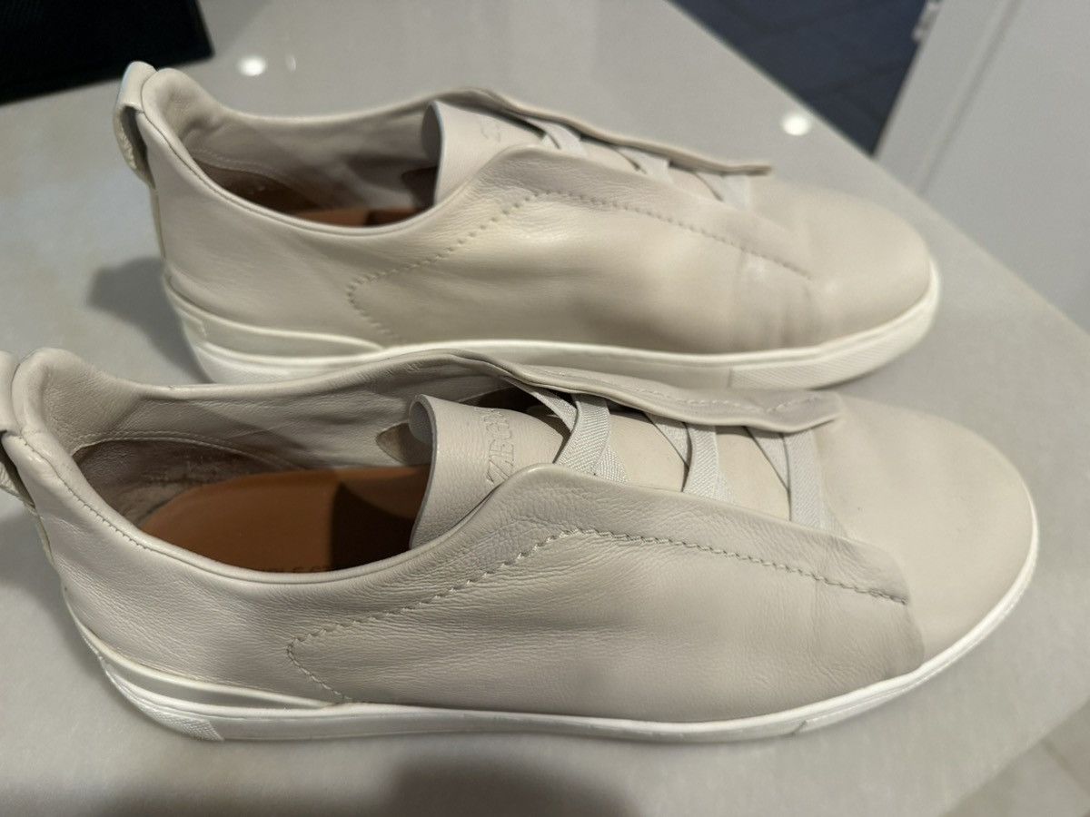 Z Zegna Triple stitch second skin light beige Size US 11 / EU 44 - 2 Thumbnail
