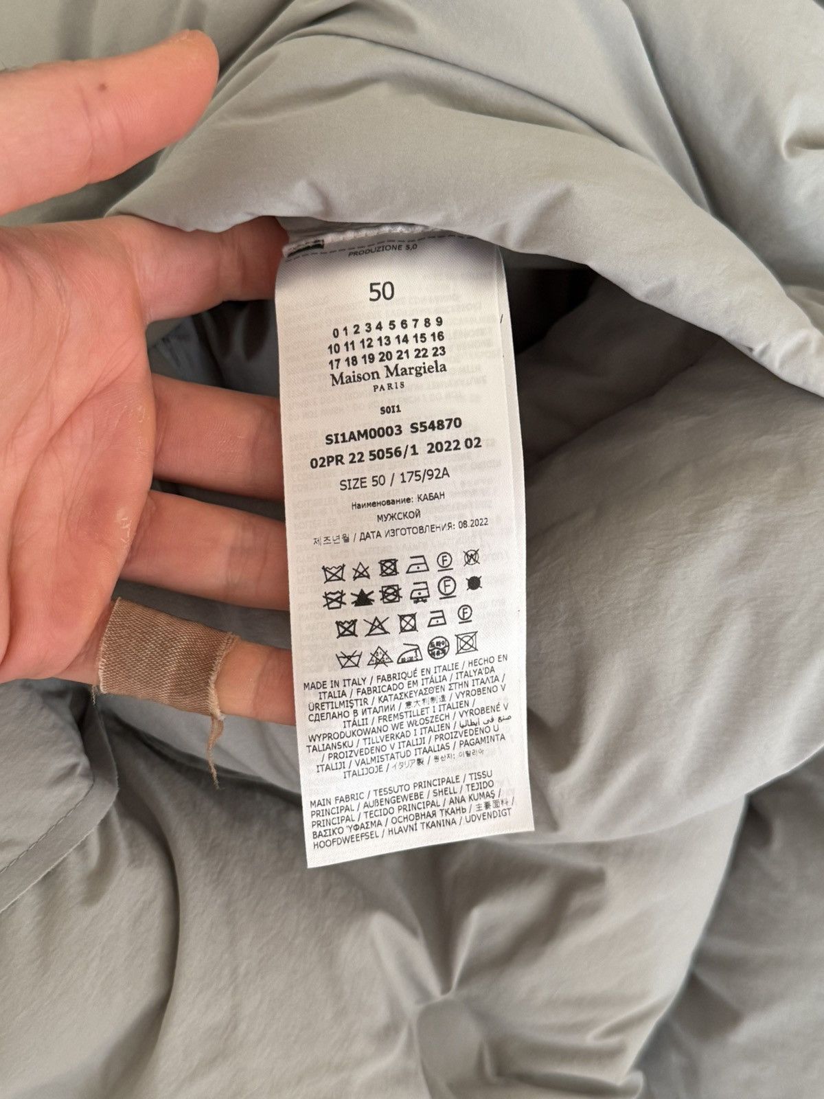 Maison Margiela GRAIL Grey Tufted Duvet Quilted Puffer Coat Size US M / EU 48-50 / 2 - 10 Thumbnail