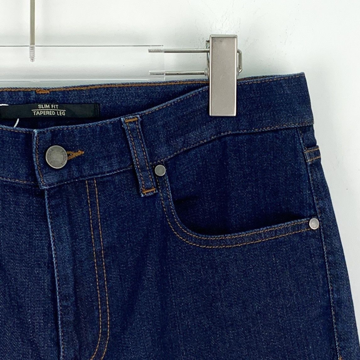 Z Zegna Zegna Dark Blue Cotton Casual Denim Pants K26WX Size 31" - 3 Thumbnail