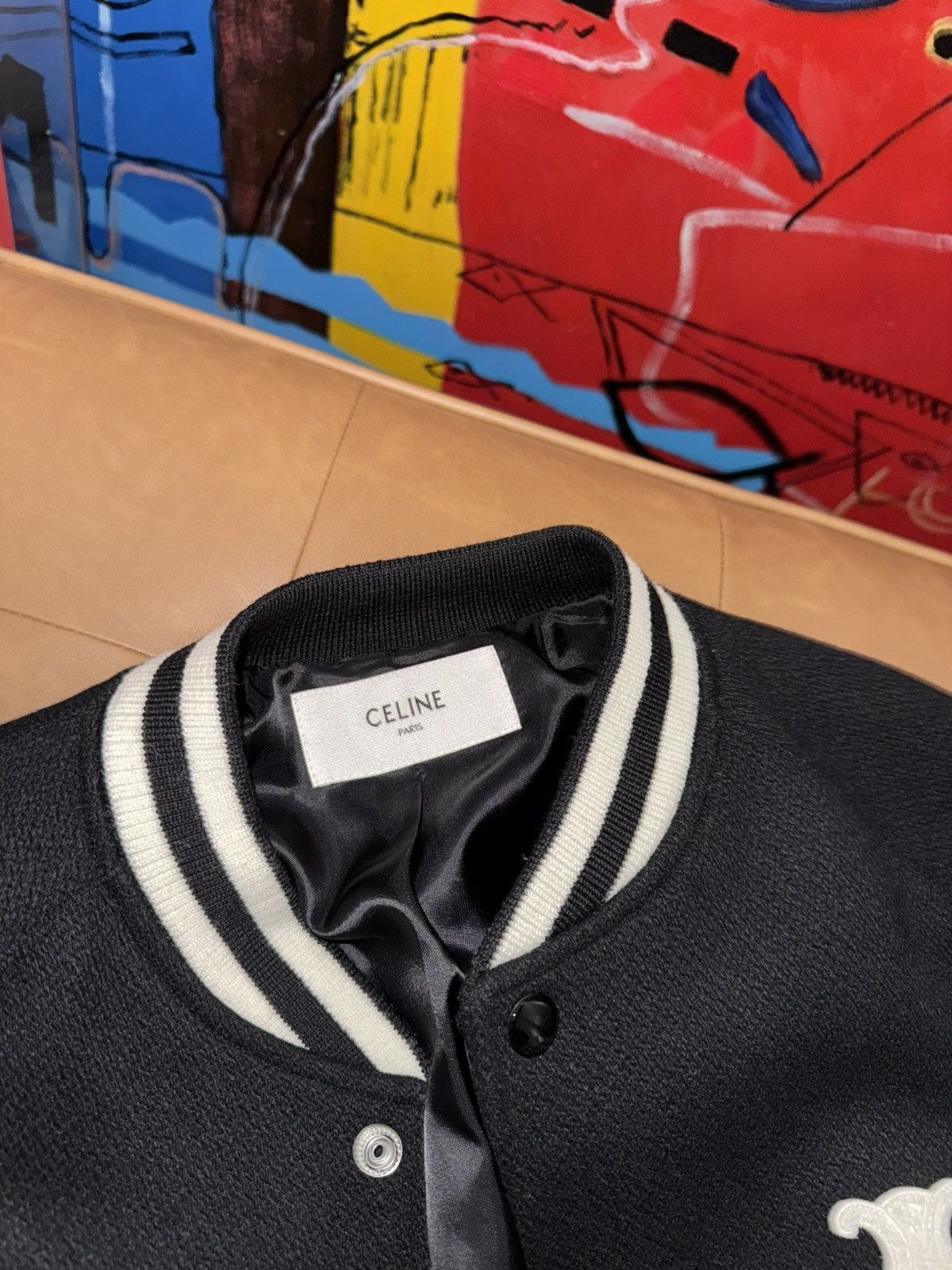 Celine Celine logo teddy jacket 50 Size US L / EU 52-54 / 3 - 7 Thumbnail