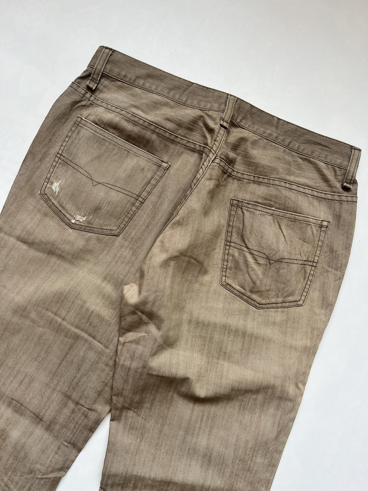 Japanese Brand Klein Plus Homme Desert Sand Flared Denim Size US 33 - 9 Thumbnail