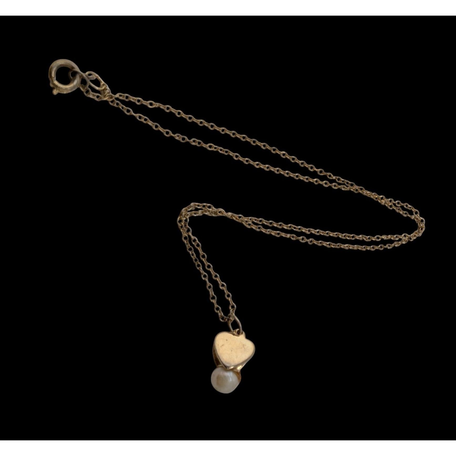 Other Vintage Romantic Minimalist Gold Tone Heart Pendant Necklace Size ONE SIZE - 4 Thumbnail