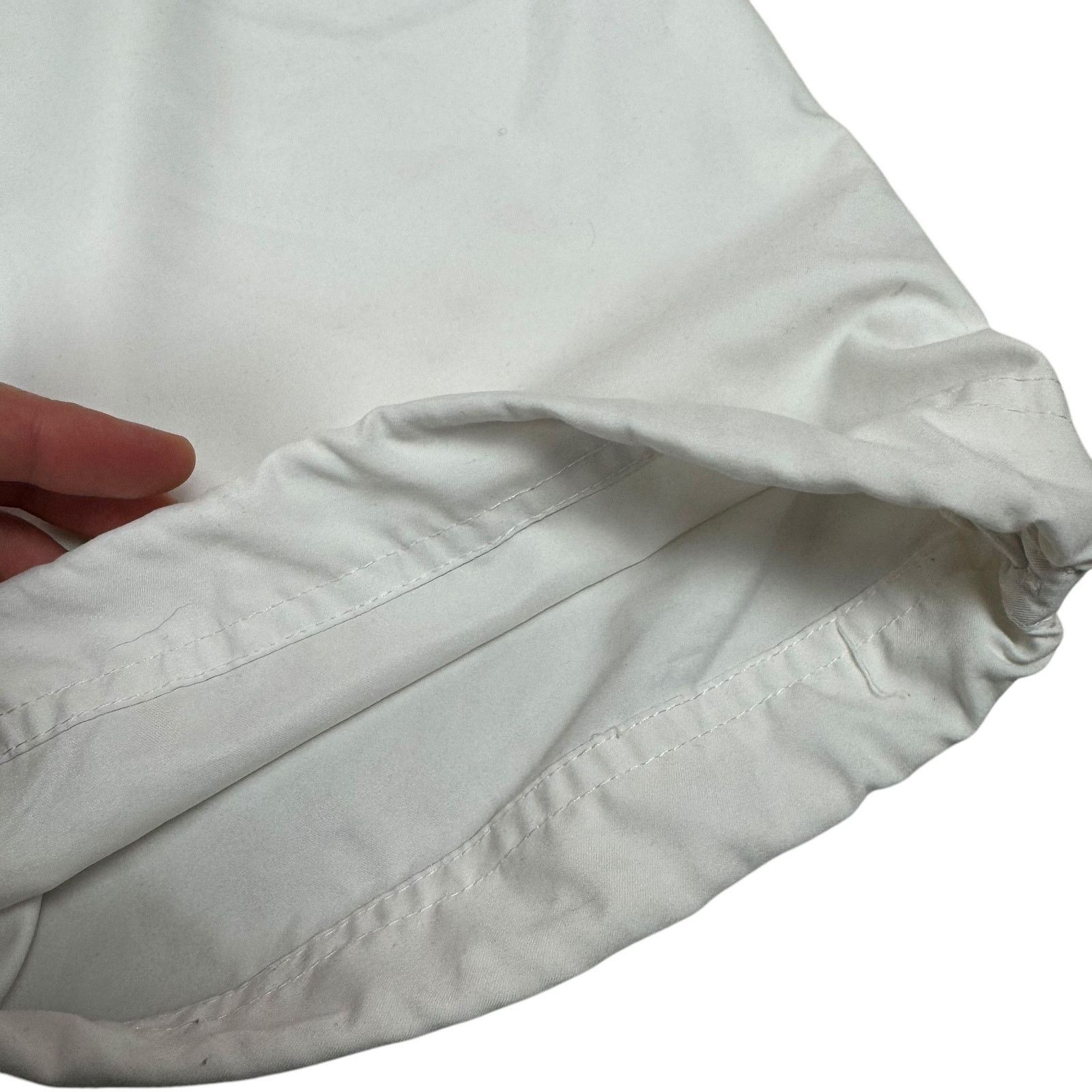Nike × Vintage Nike Women's White Swoosh Drawstring 3/4 Pants Large (12-14) Size 34" / US 12 / IT 48 - 4 Thumbnail