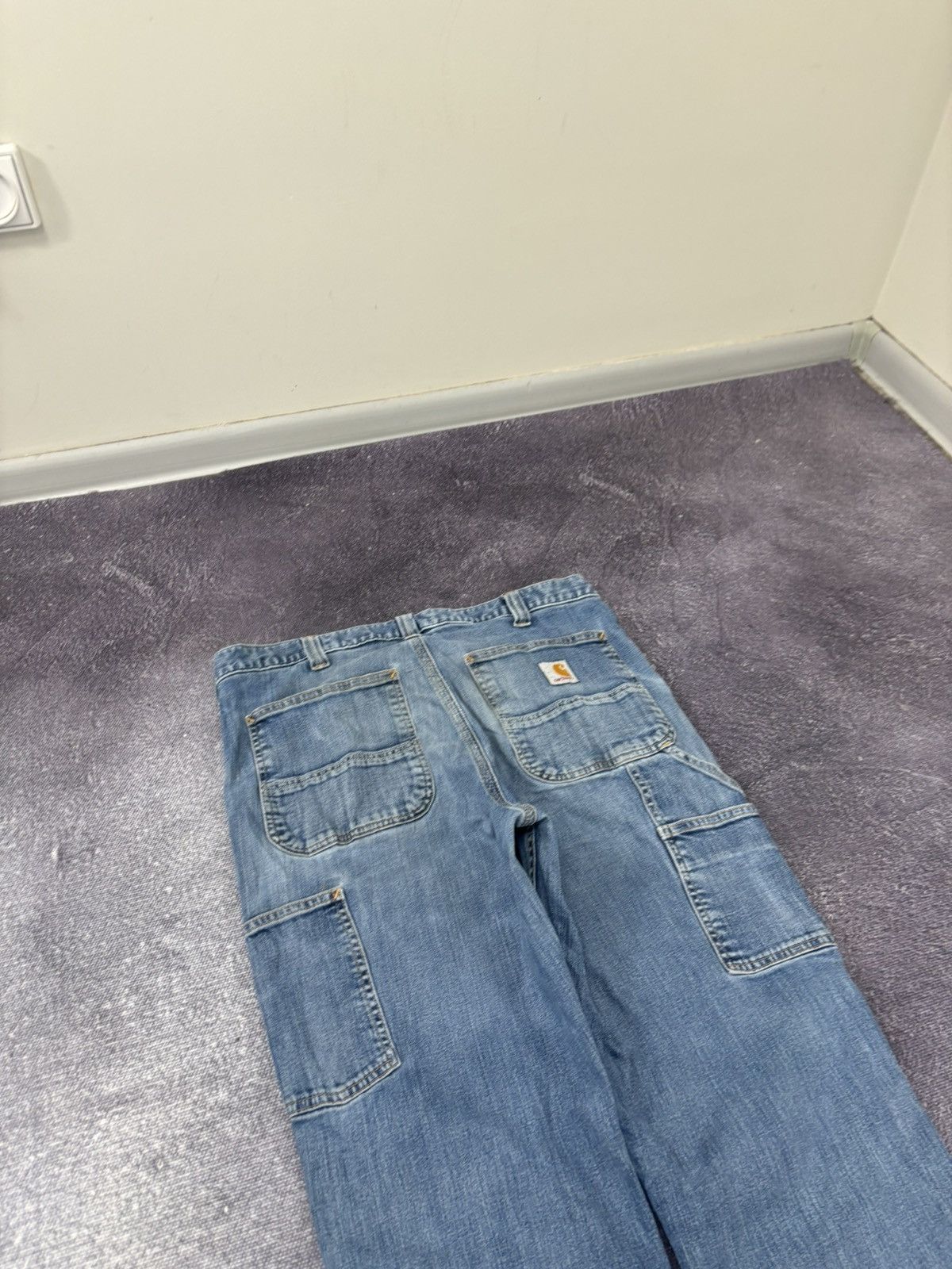 Carhartt Vintage Carhartt Faded Light Blue Relaxed Fit Denim Jeans Size US 34 / EU 50 - 5 Thumbnail