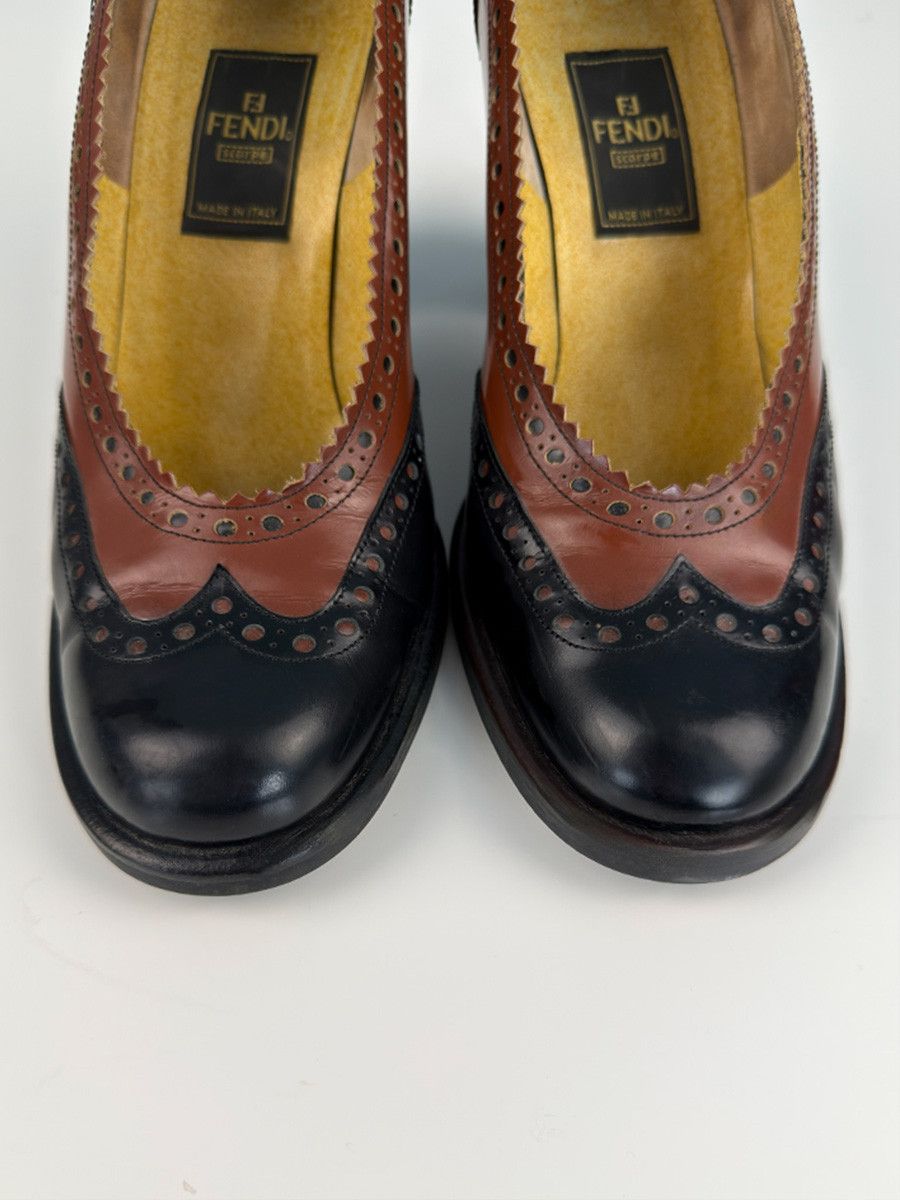 Fendi Luxury Fendi FF Brown Heels Size US 6 / IT 36 - 2 Thumbnail