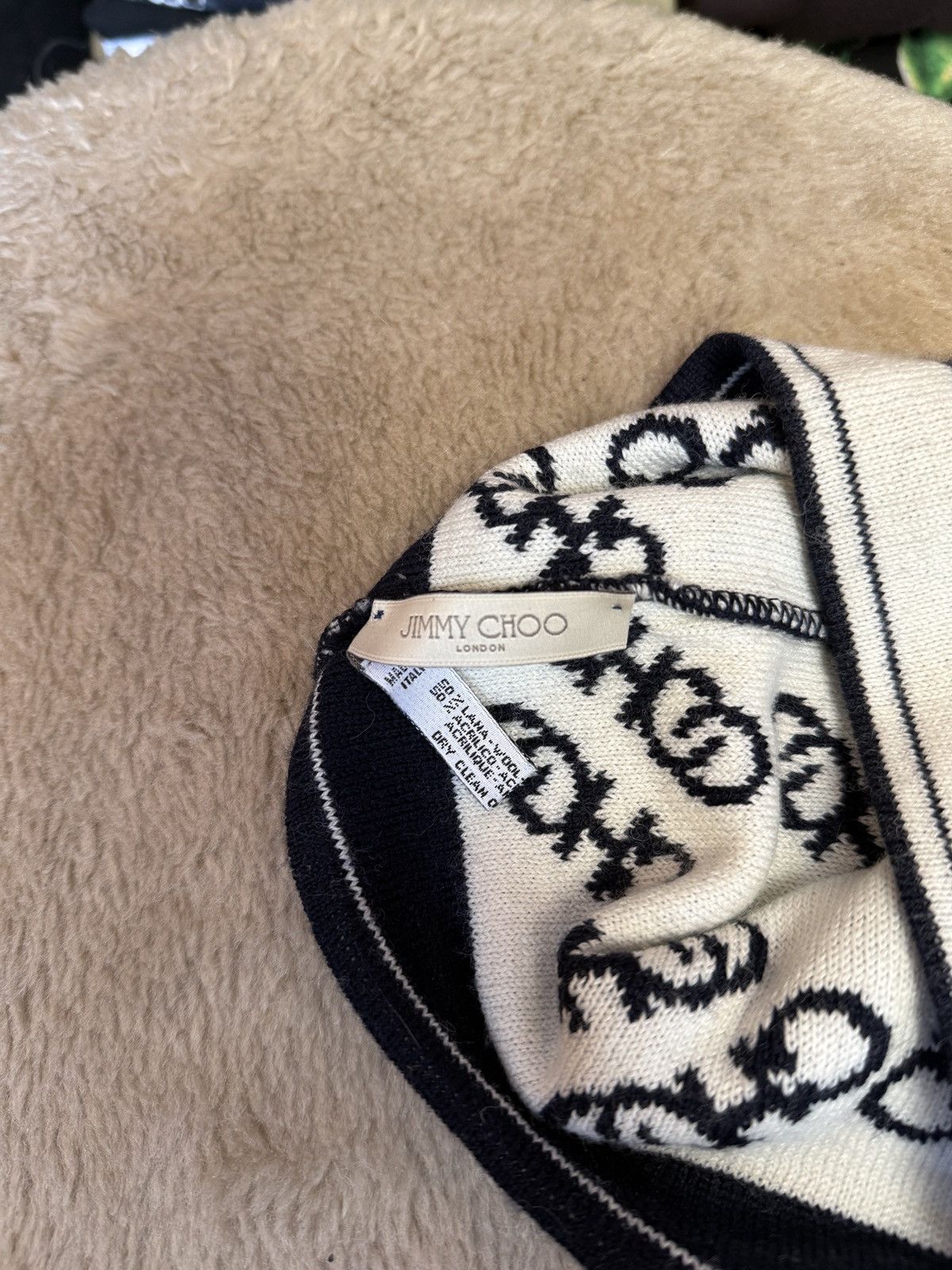 Jimmy Choo Jimmy Choo Crazy Monogram Beanie Hat Size ONE SIZE - 3 Thumbnail