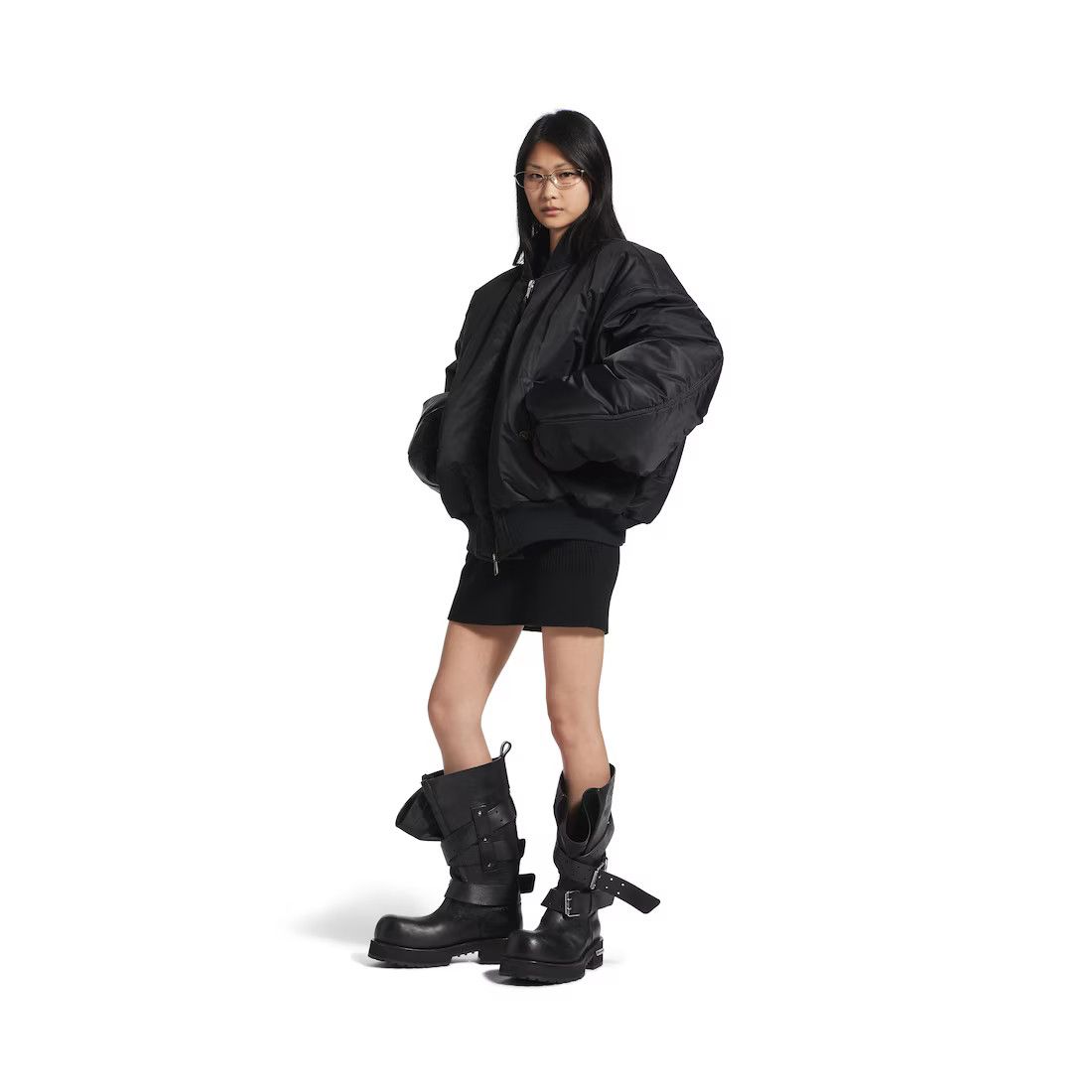 Balenciaga o1w1db10425 Dup / Bomber Jacket in Black Size S / US 4 / IT 40 - 5 Thumbnail