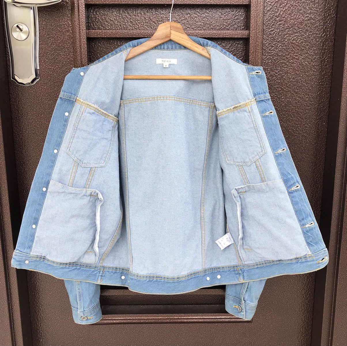 Japanese Brand Nylaus Trucker Denim Jacket Size US M / EU 48-50 / 2 - 11 Thumbnail