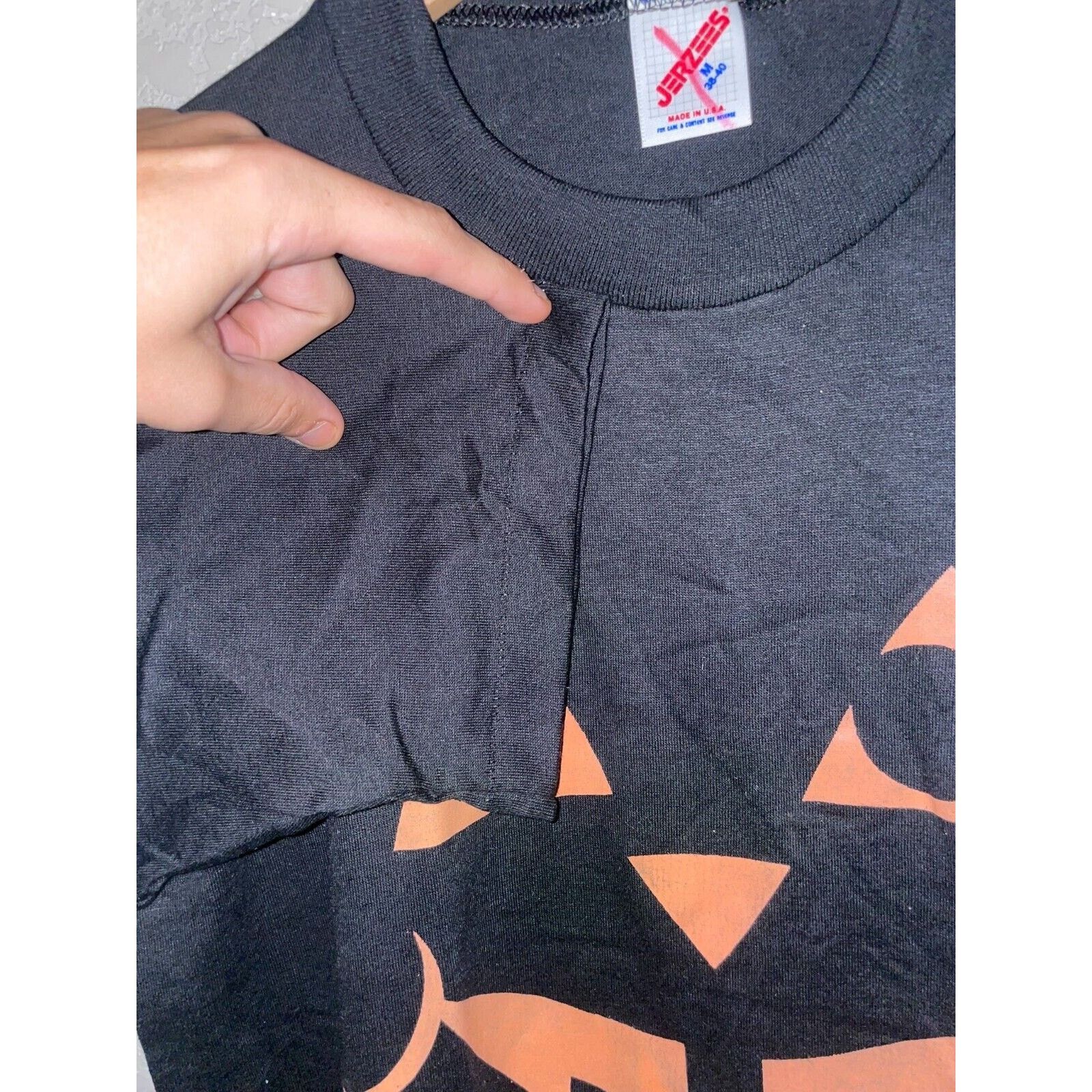 Jerzees 1980s Halloween Jackolantern Pumpkin Black Shirt 80s VTG M Size US M / EU 48-50 / 2 - 6 Thumbnail