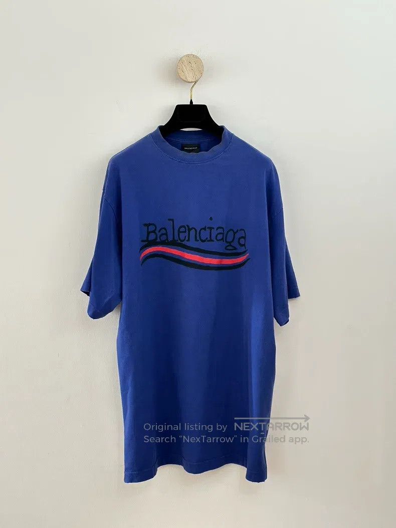 Balenciaga Balenciaga Blue wave Coca-Cola round neck short-sleeve Size US XS / EU 42 / 0 - 1 Thumbnail