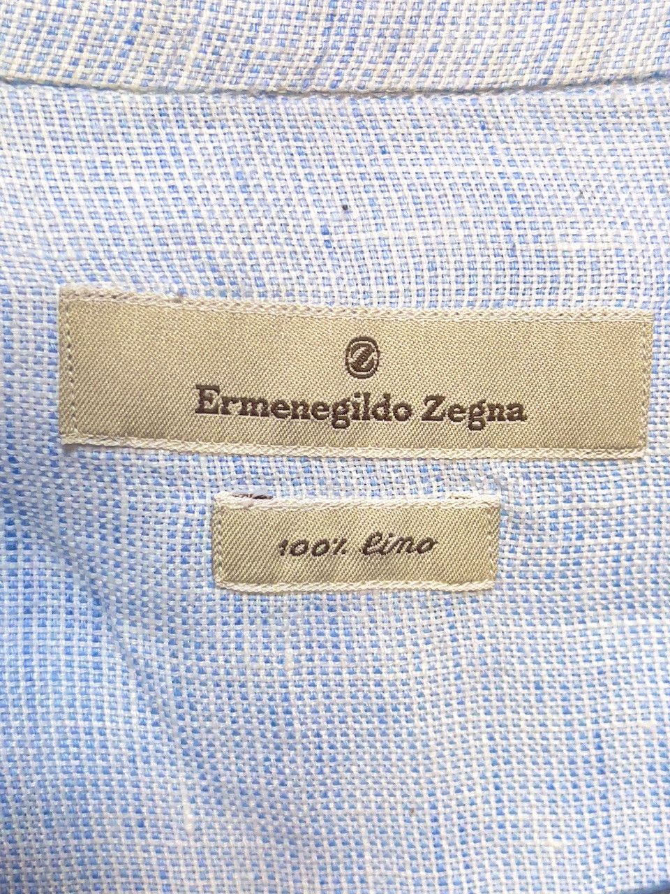 Ermenegildo Zegna 🔥 ermenegildo Zegna linen lino light blue shirt size xxl Size US XXL / EU 58 / 5 - 6 Thumbnail