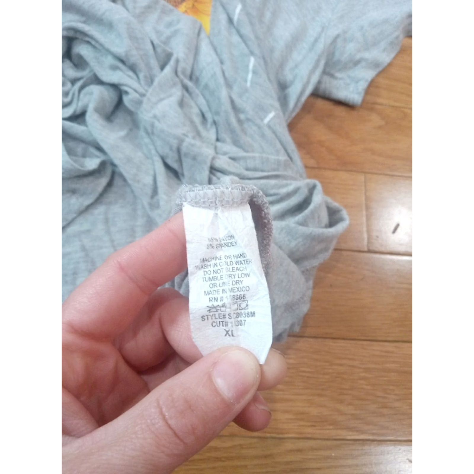 Vintage Scarlett Shirt Women's T-Shirt XL Grey Rayon Spandex Te e Size XL / US 12-14 / IT 48-50 - 7 Thumbnail