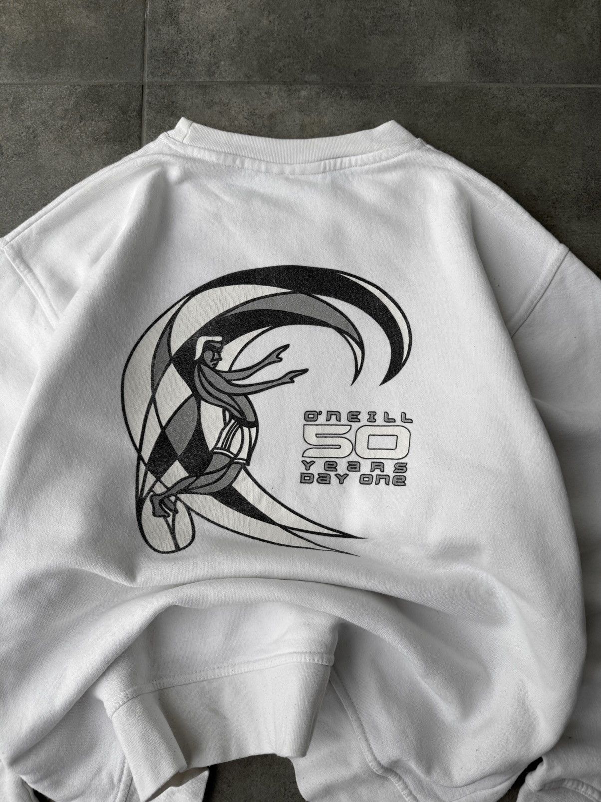 O'Neill Rare Vintage Oneill Oversized Sweatshirt Big Print Y2k White Size US M / EU 48-50 / 2 - 2 Thumbnail