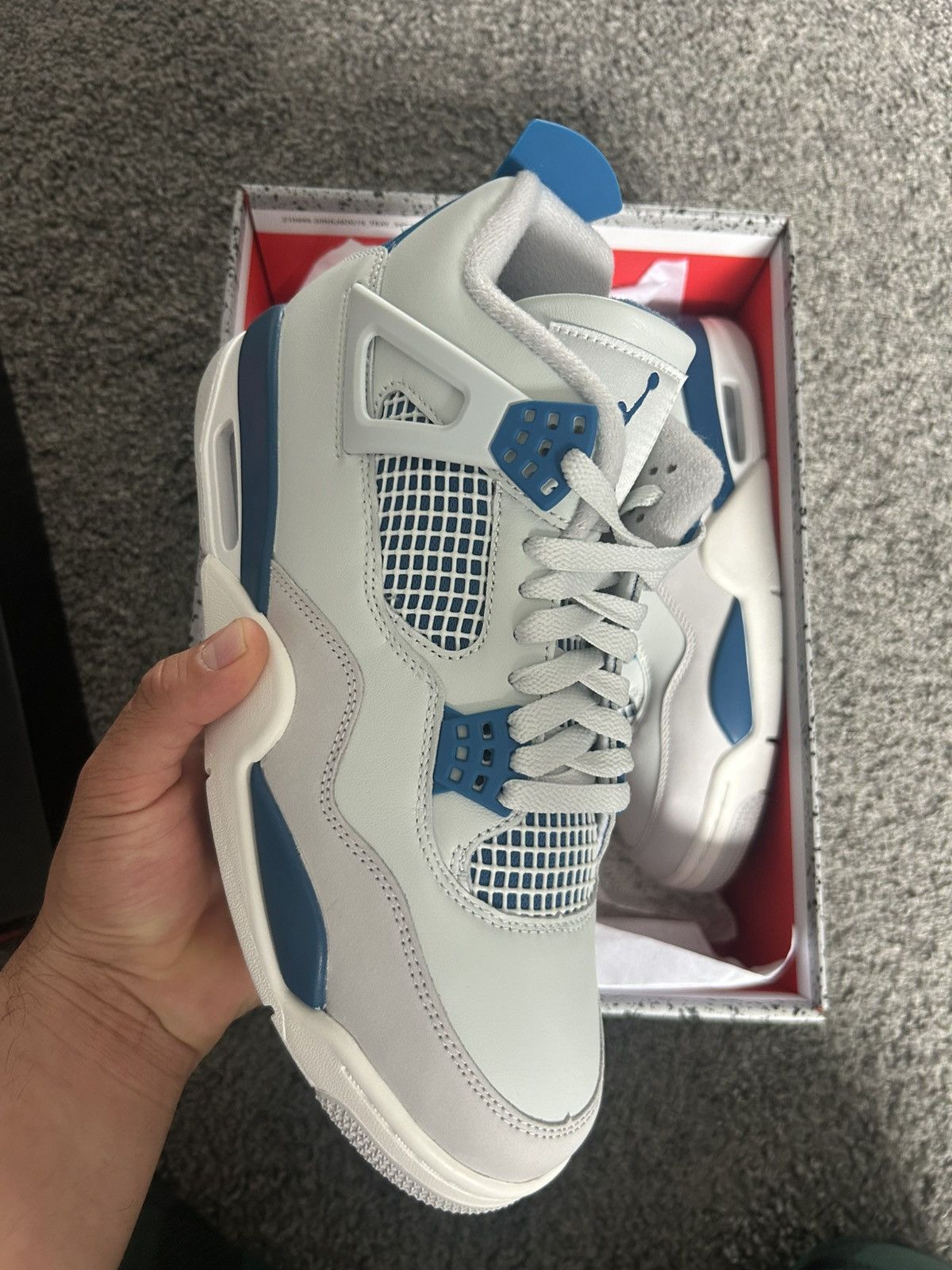 Jordan Brand Jordan 4 Retro Military Blue (2024) Size US 9.5 / EU 42-43 - 1 Thumbnail