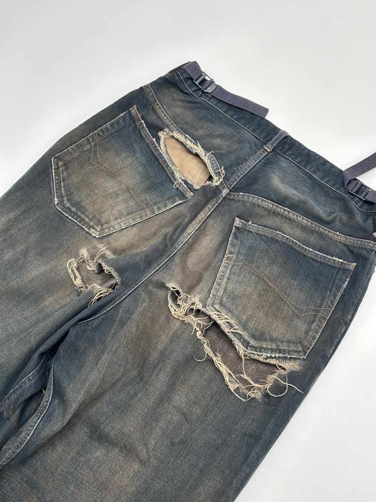 Balenciaga Balenciaga Skater Pant Dirty Dark Blue Denim Prototype Size US 30 / EU 46 - 16 Thumbnail