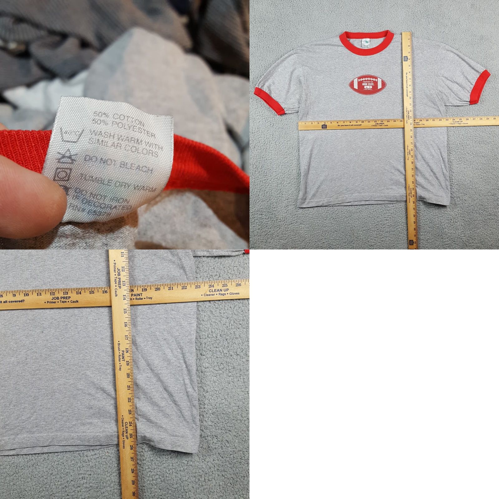 Vintage VINTAGE Augusta Ohio State Buckeyes Football Ringer T-Shirt Men's XL Gray Retro 90s College Sports Size US XL / EU 56 / 4 - 8 Thumbnail