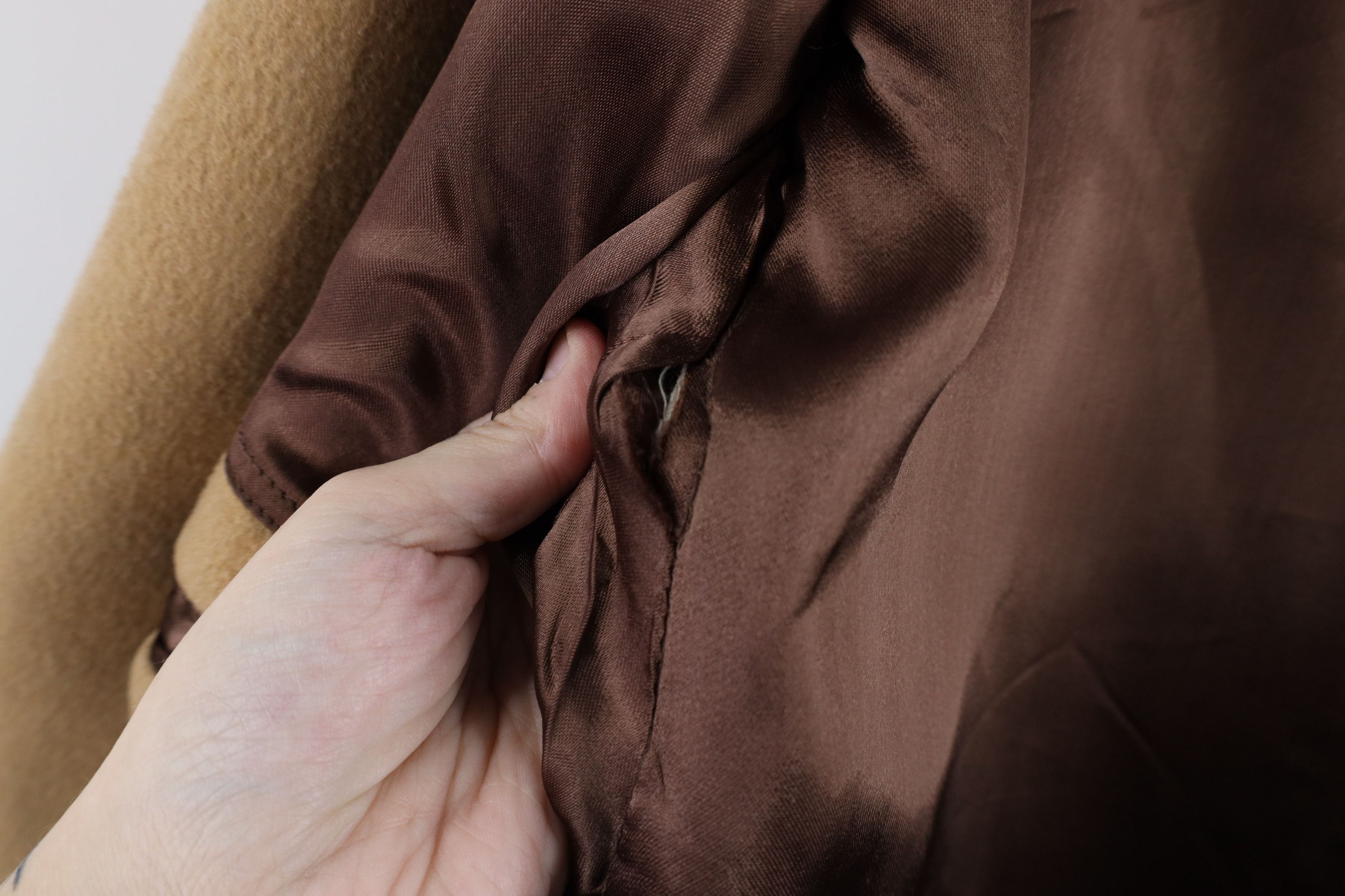 Vintage Vintage 70s Streetwear Cashmere Overcoat Jacket Beige USA Size US XXL / EU 58 / 5 - 14 Thumbnail