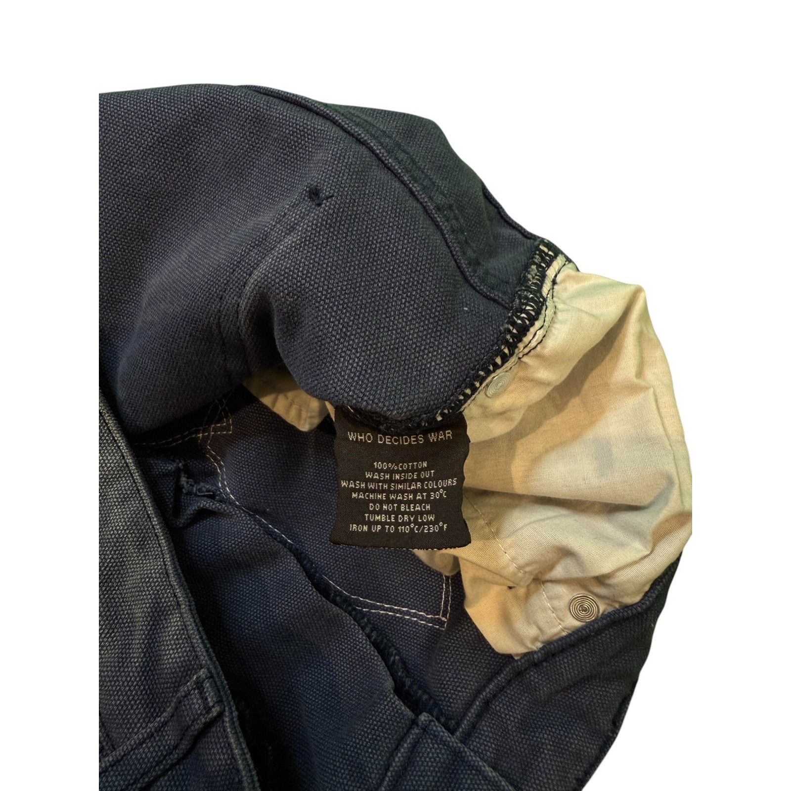 Who Decides War WDW Patched Arch Embroidered Navy Blue Jeans Size US 36 / EU 52 - 4 Thumbnail