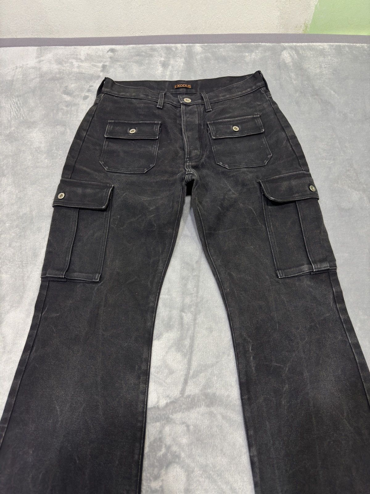 Exodus Japanese brand X Exodus multipocket flare canvas jeans Size US 30 / EU 46 - 12 Thumbnail