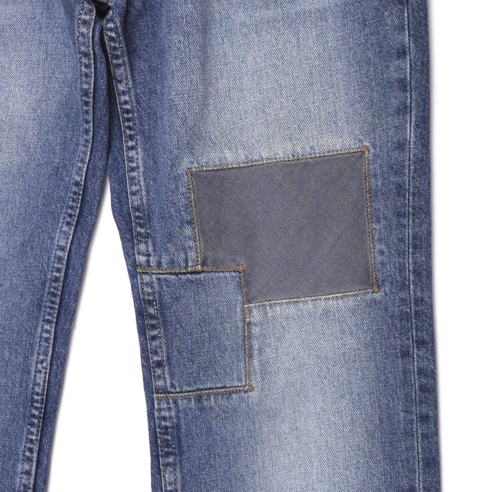 Prada Prada 2000 Linea Rossa Tab Patchwork Indigo Denim Pant Jeans Size US 29 - 3 Thumbnail